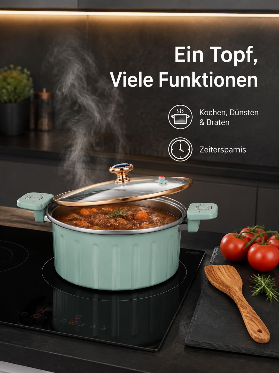 8 Liter tiefer multifunktionaler Schnellkochtopf
