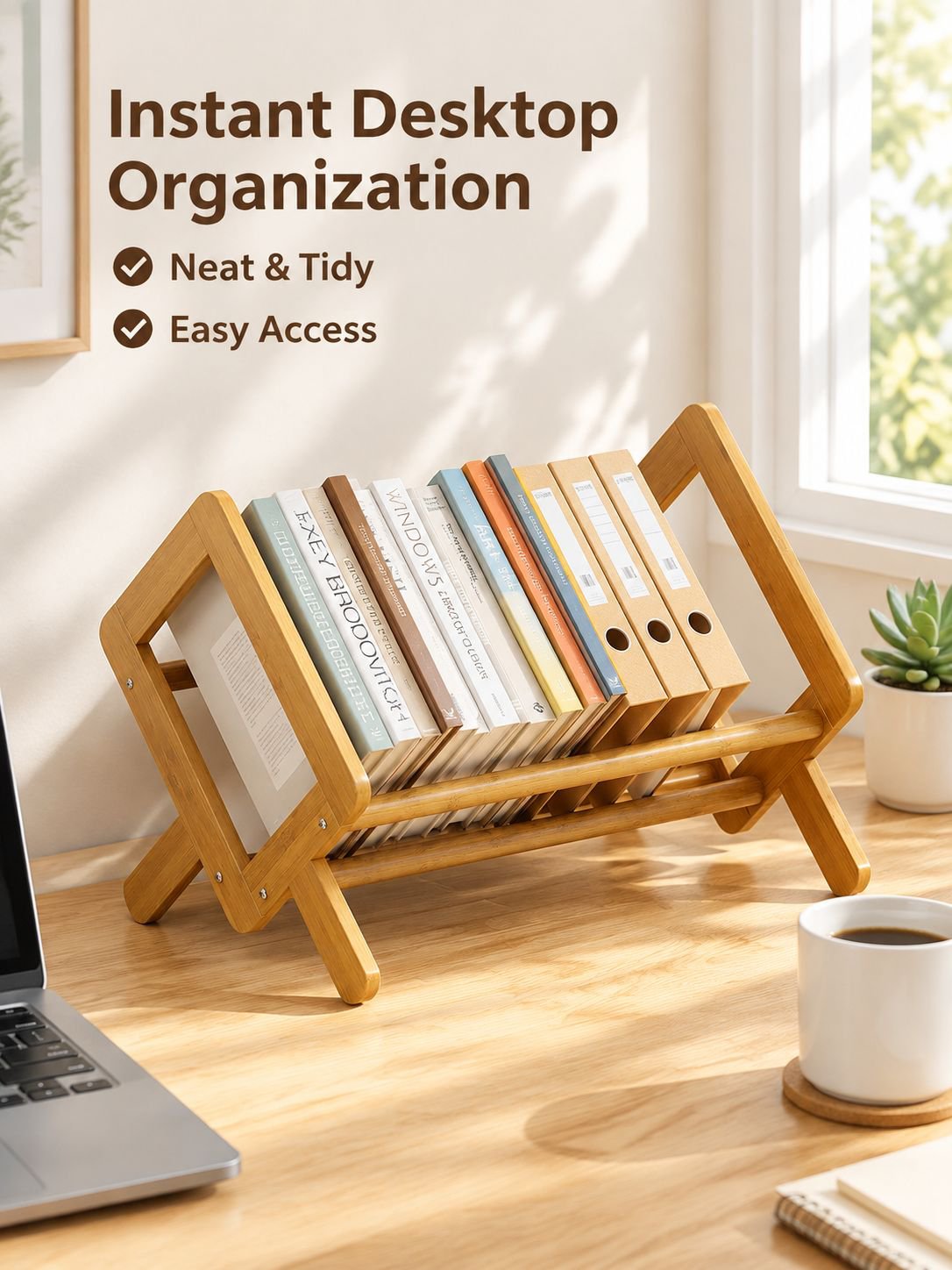 Desktop desk small bookshelf bedside bookcase table storage rack simple bay window shelf rack solid 
