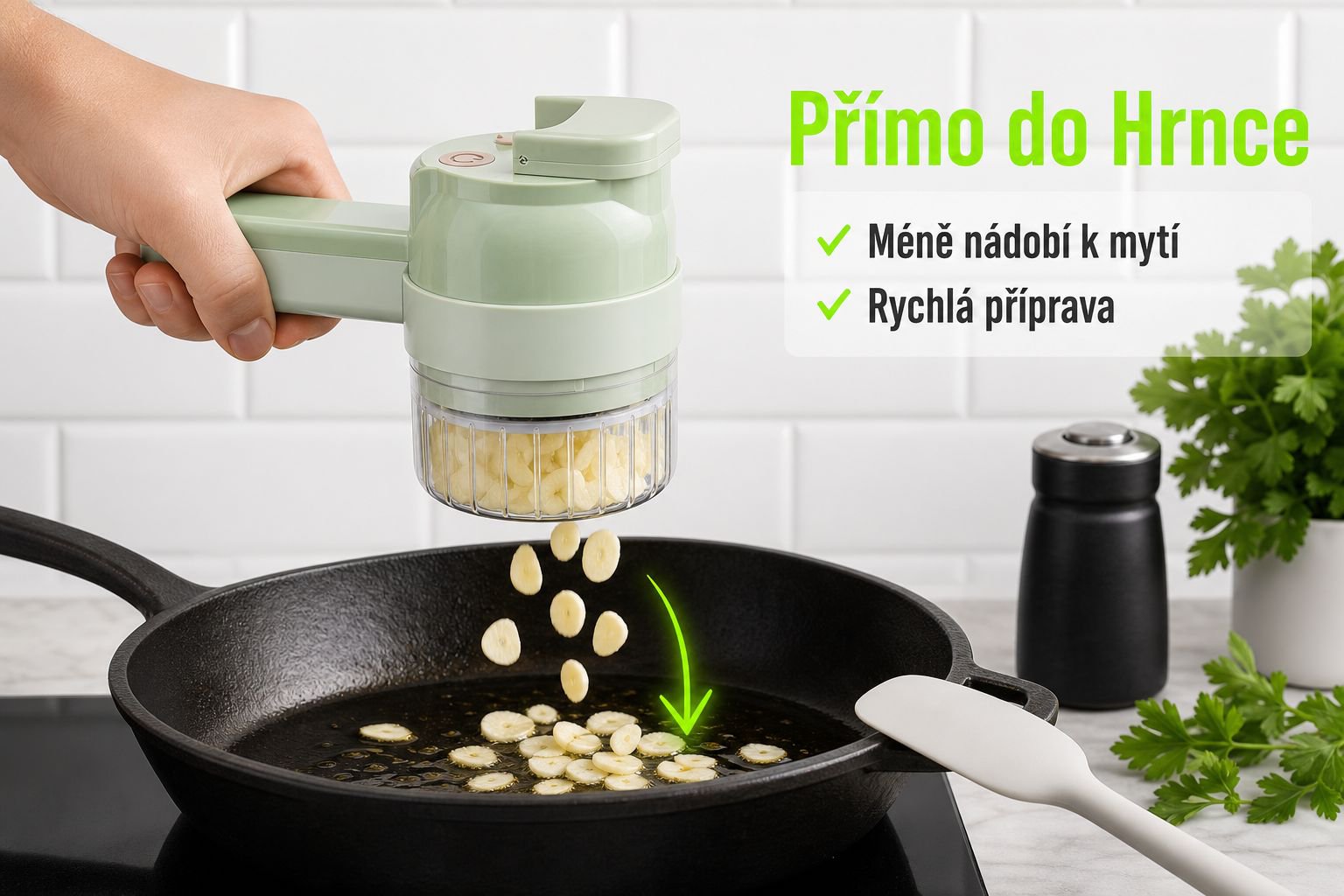 Multifunkční ruční kuchyňský kráječ na plátky