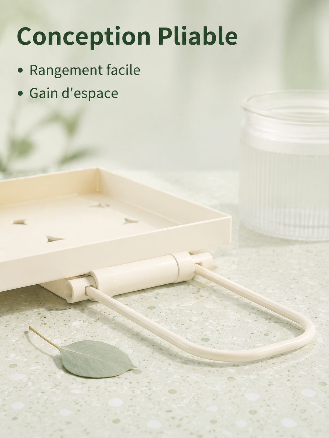 Étagère pliable de rangement pour lavabo de salle de bain