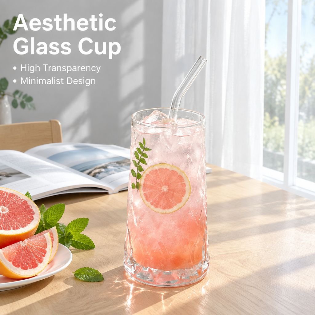 INS Style Fruit Tea Glass Cup