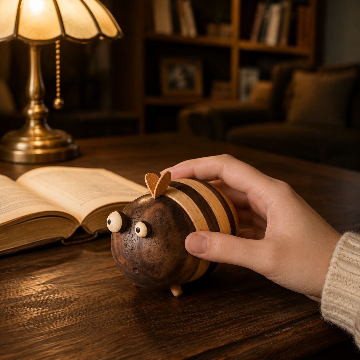 Stylish toothpick jar made from high-quality wood