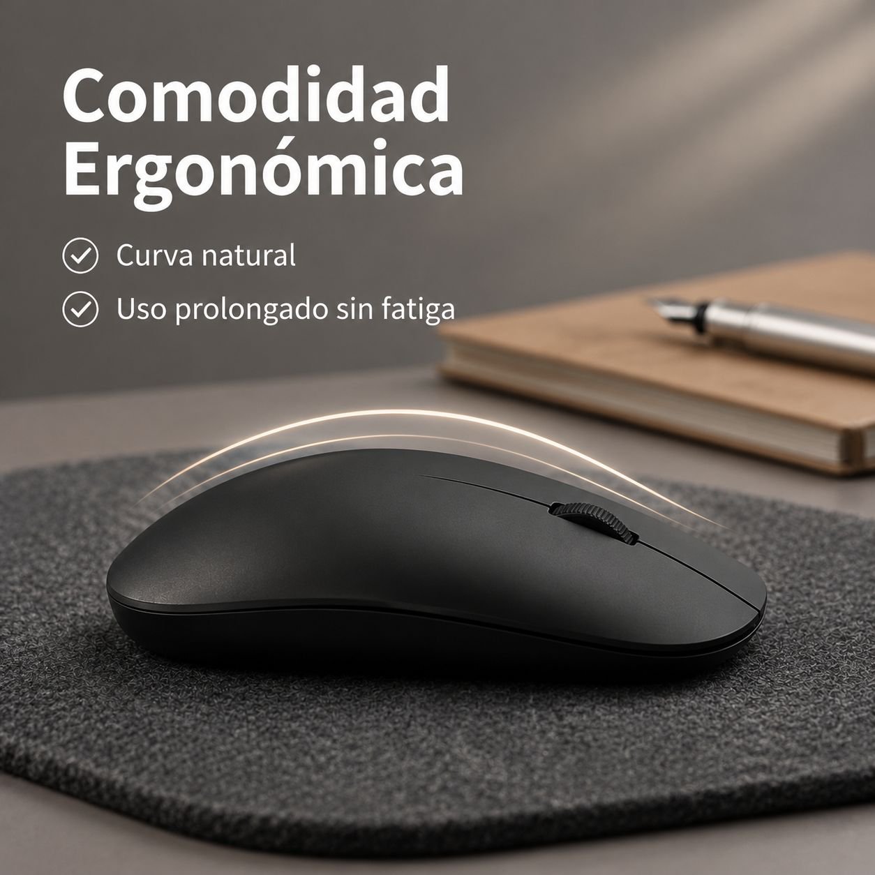Ratón Bluetooth ergonómico y silencioso