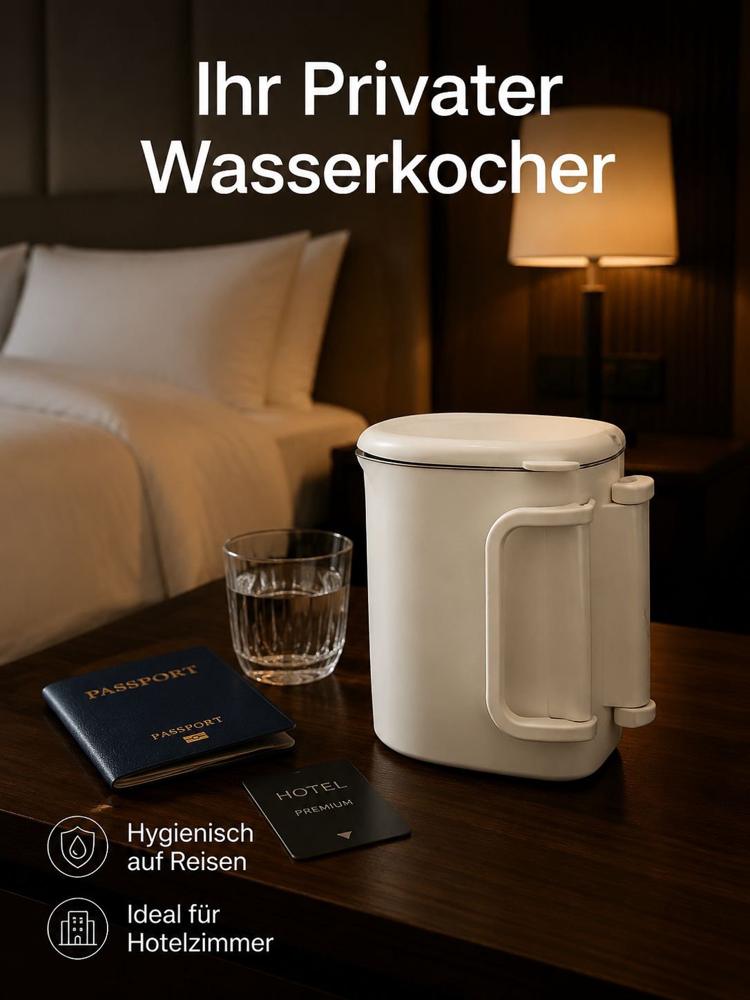 Mini tragbarer faltbarer Wasserkocher