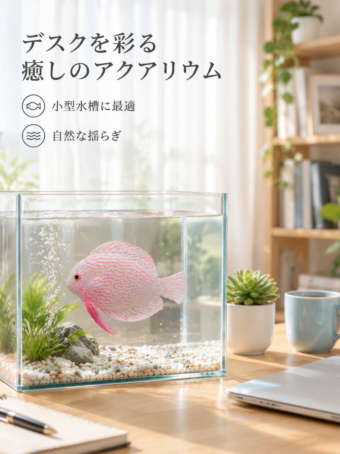シミュレーション発光クマノミアクアスケープ装飾