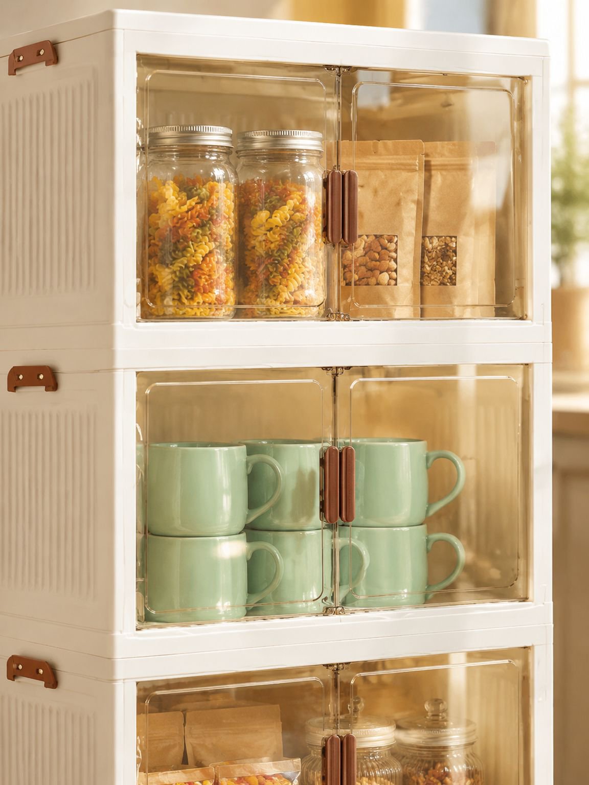 Tall Transparent Multipurpose Storage Cabinet