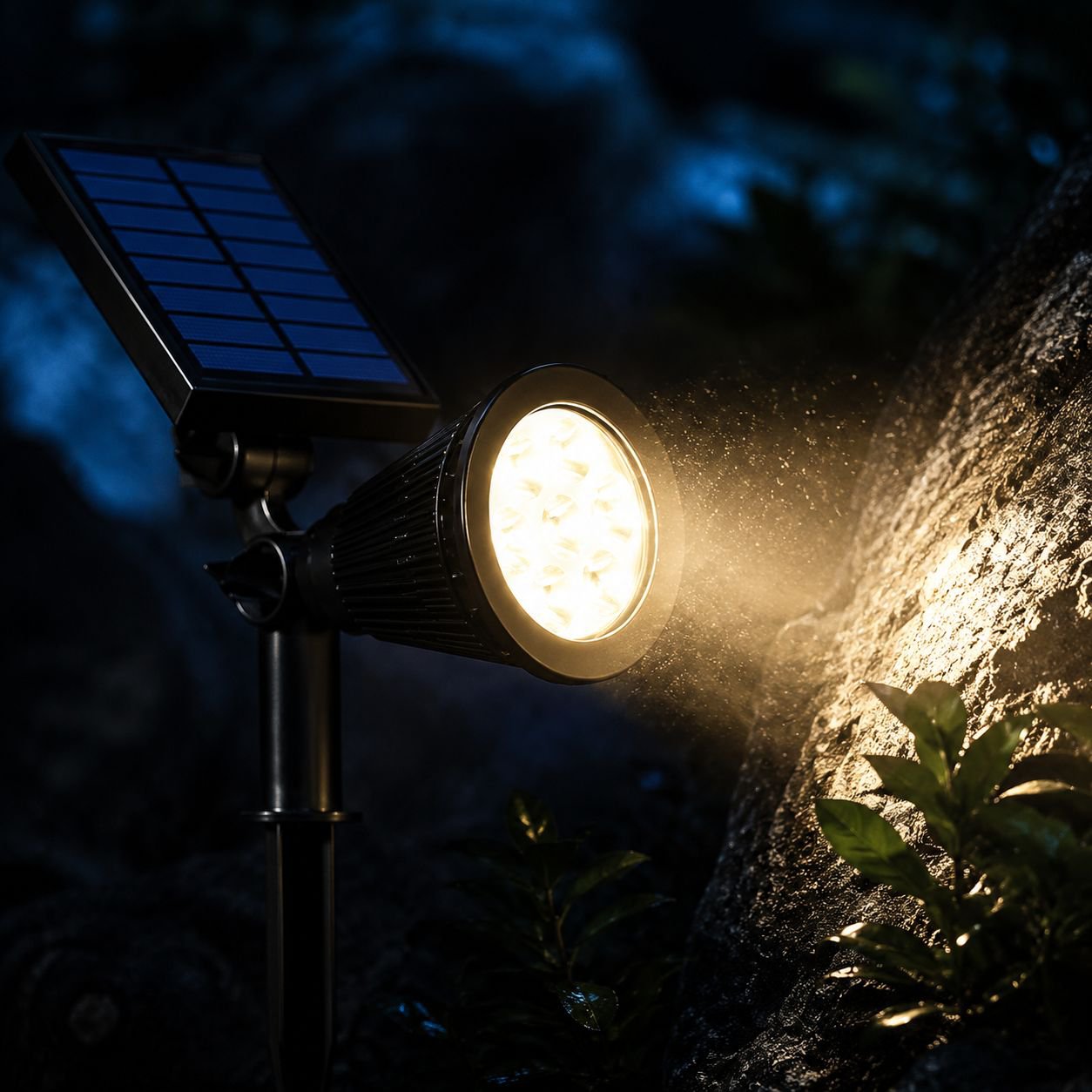 Solar Outdoor High Brightness Waterproof Garden Lawn Spotlight illuminating garden
