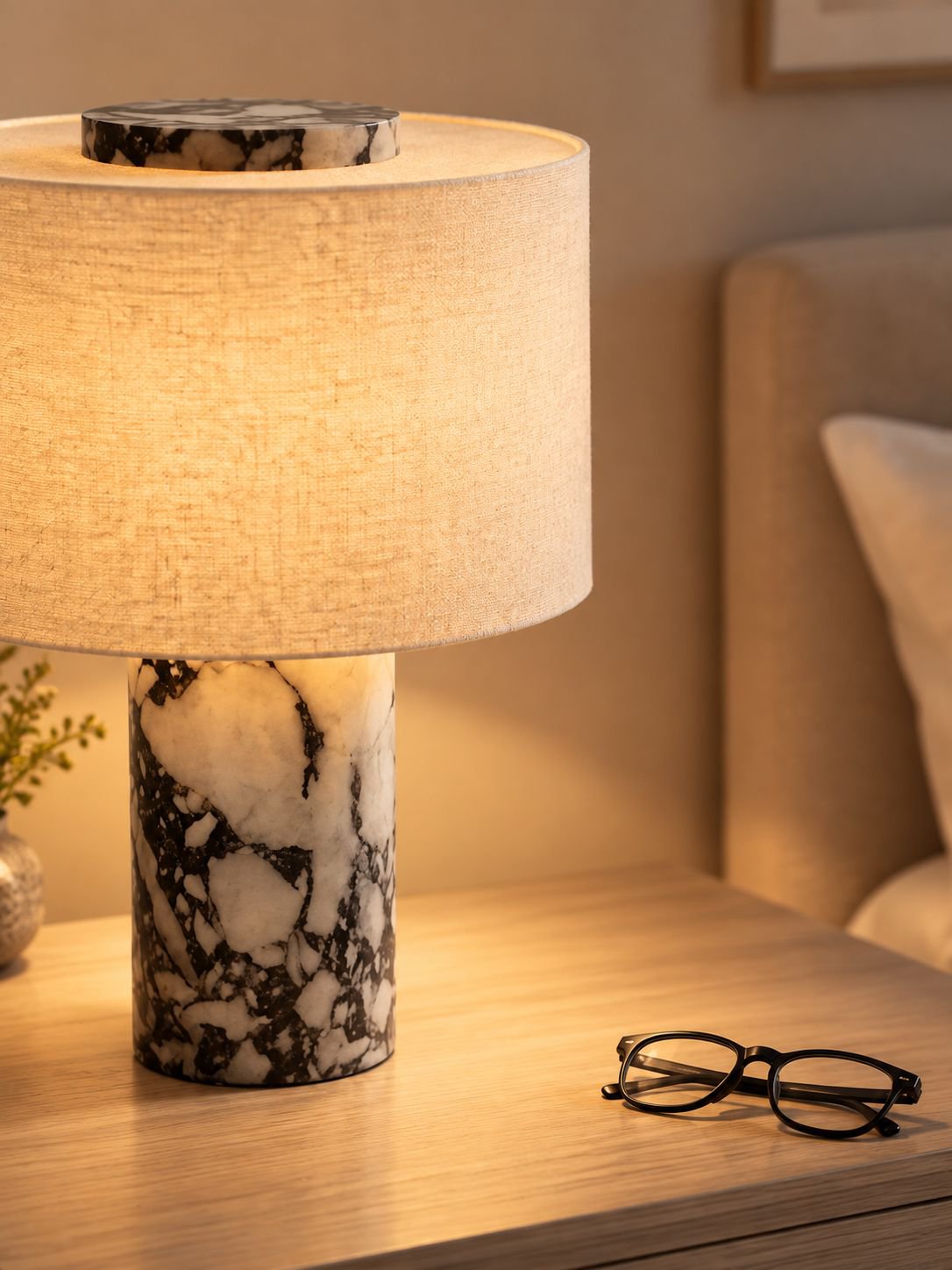 Luxus Tischleuchte mit warmem Licht