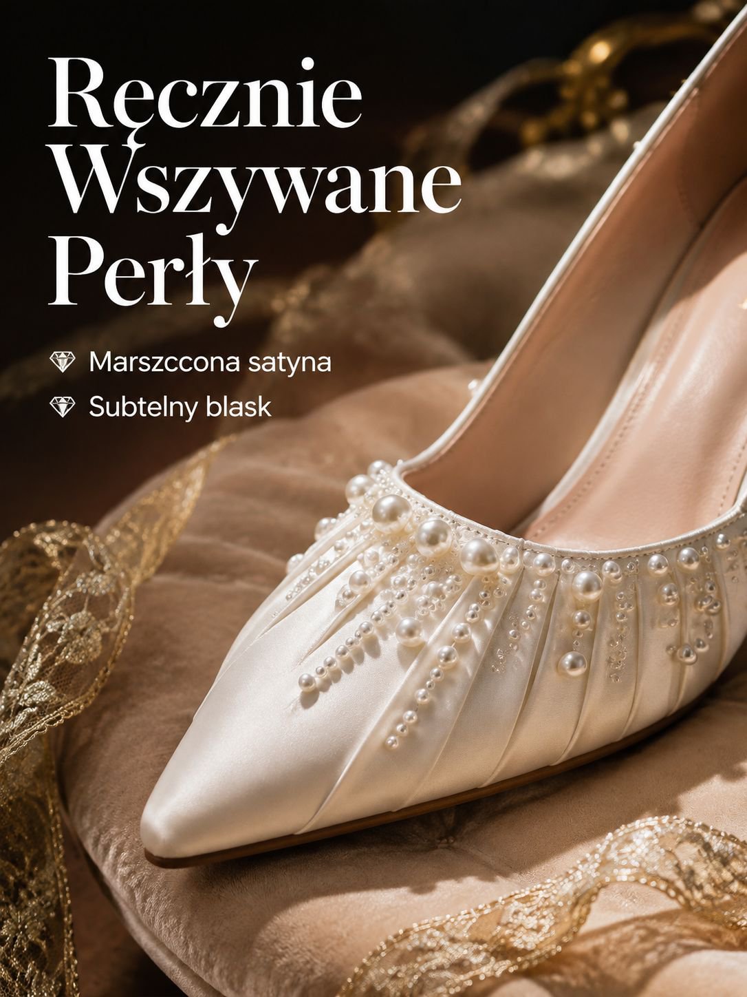 Eleganckie francuskie buty ślubne