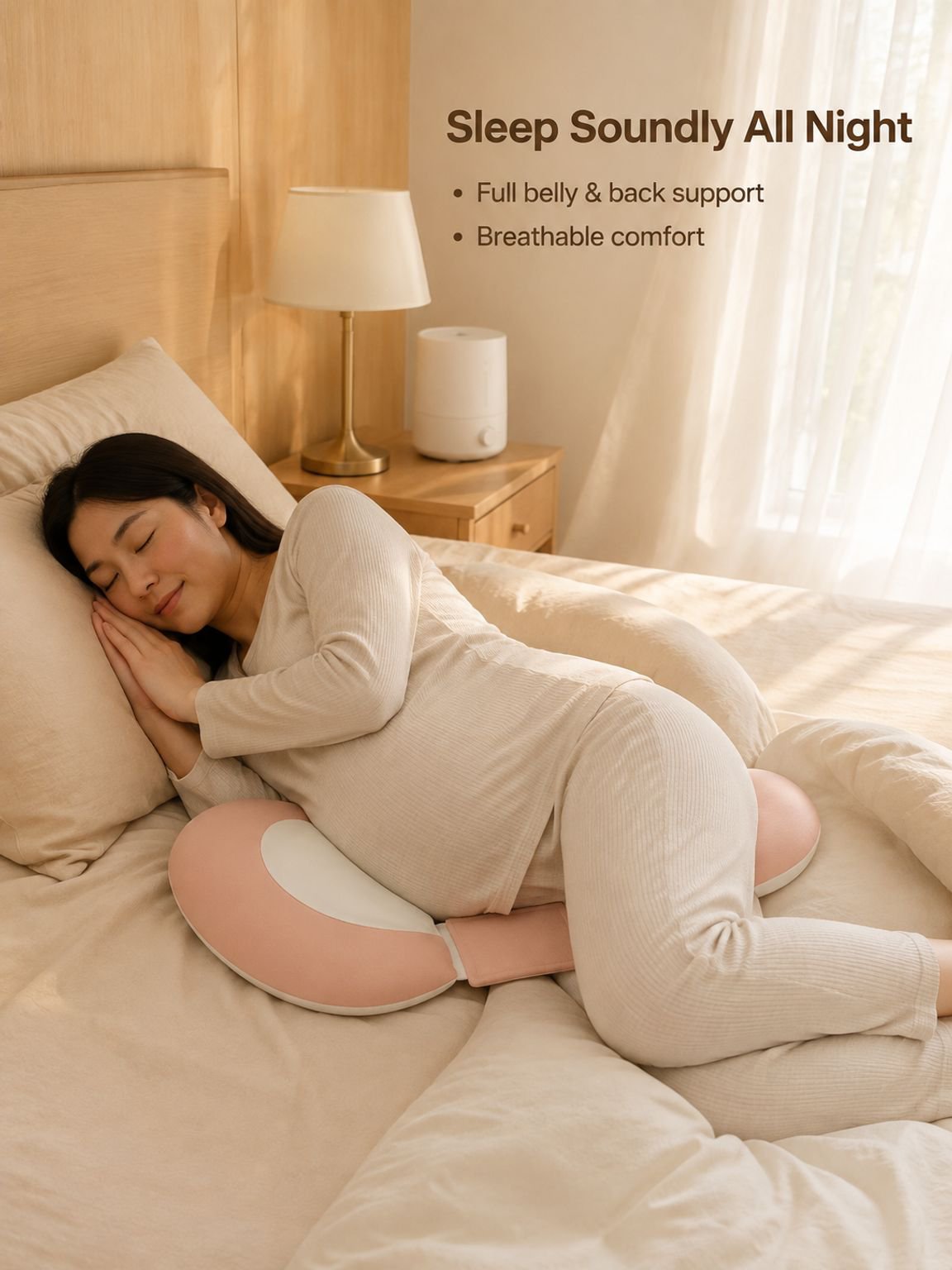 U-shaped Maternity Pillow with Lumbar Support Cushion