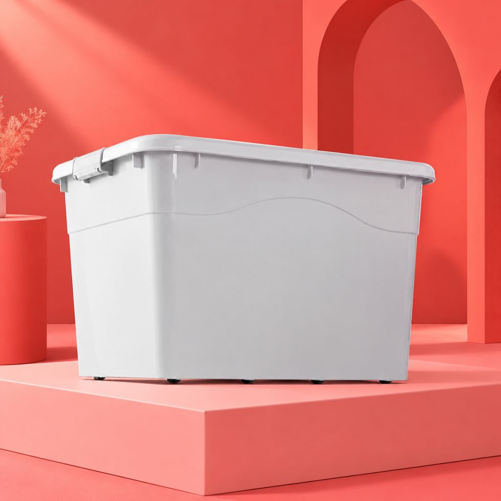 Caja organizadora de plástico grueso al por mayor, grande para guardar ropa