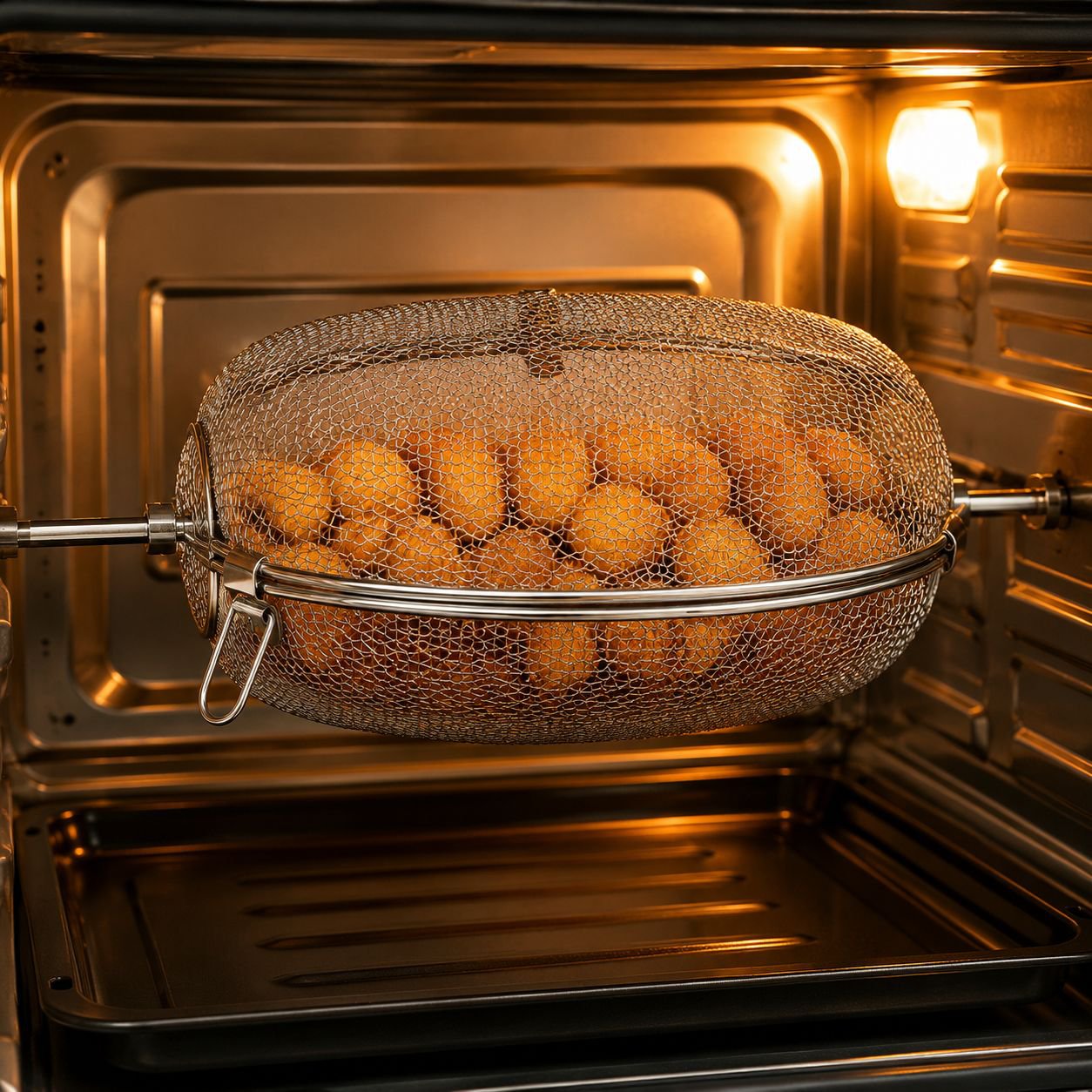 Cesto multifuncional de acero inoxidable 304 para barbacoa, horno, freidora de aire y palomitas