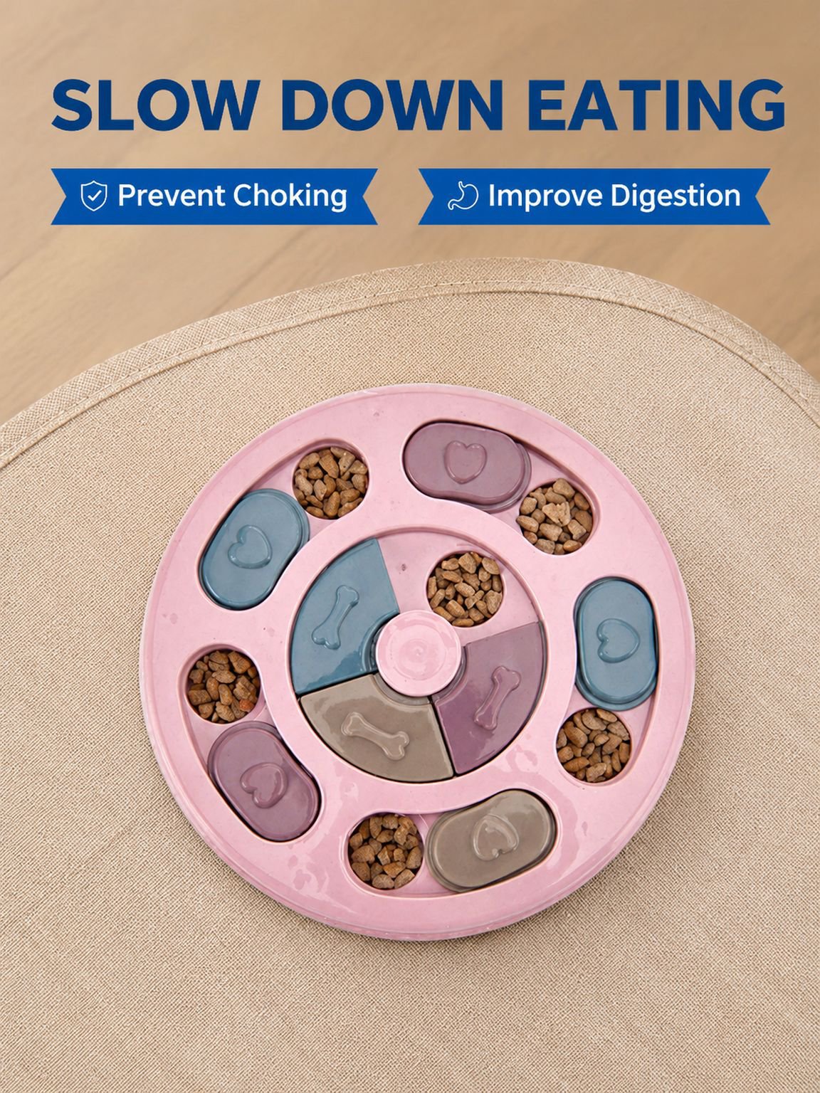 Pet Dog Spinning Slow Food Bowl