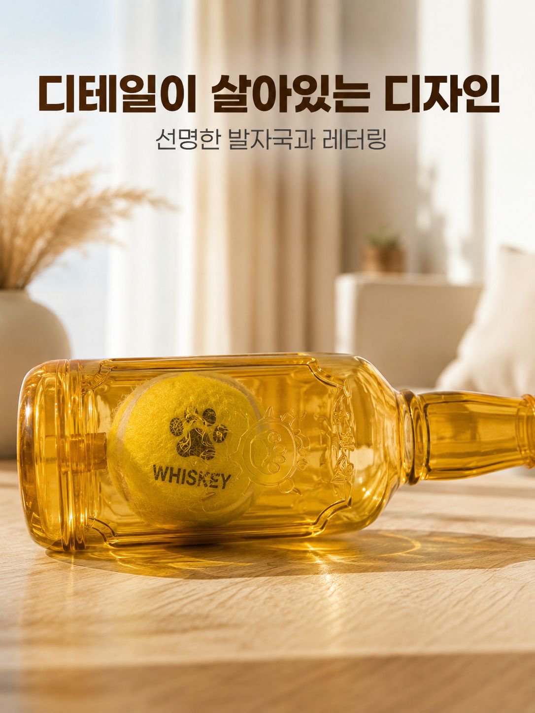 반려동물과 함께 사용할 수 있는 말하는 테니스 물병