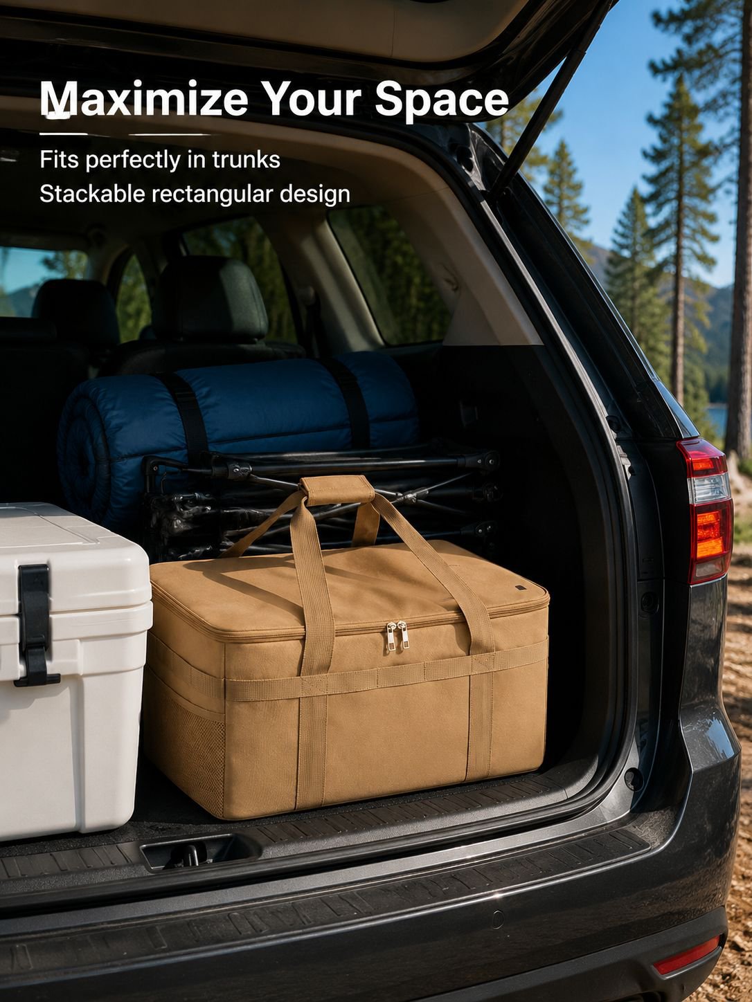 Versatile organizer for camping accessories