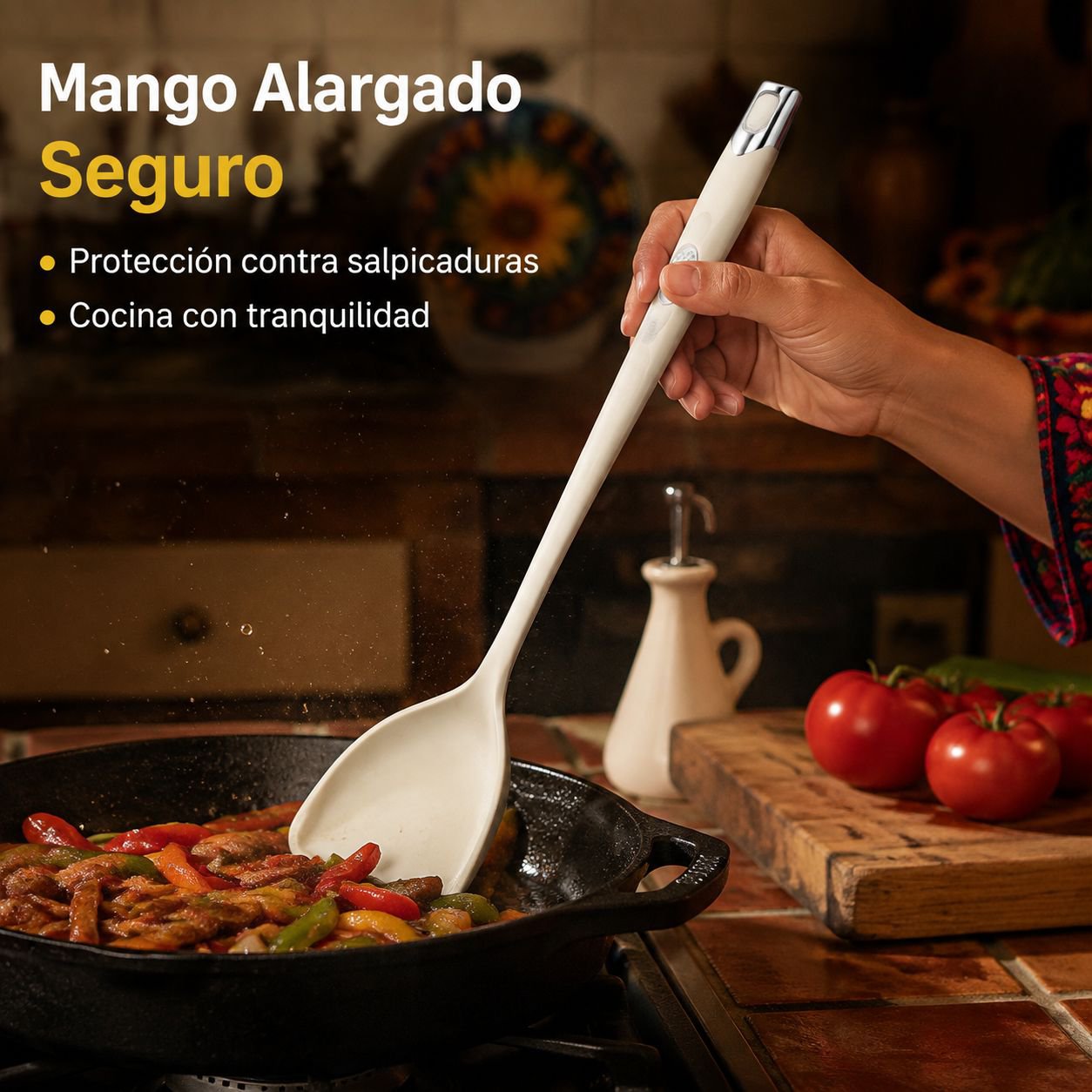 Cucharas y cucharón resistentes a altas temperaturas
