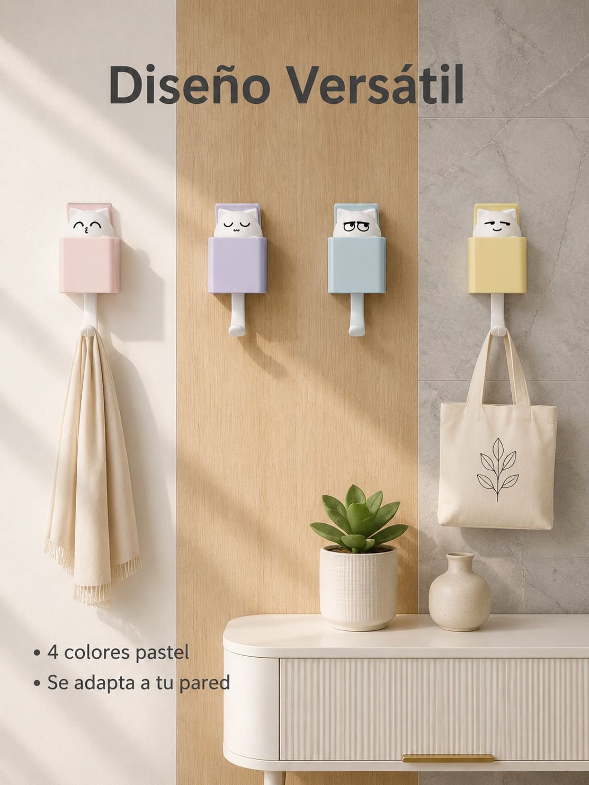 Colgadores de gato para bolsos y accesorios