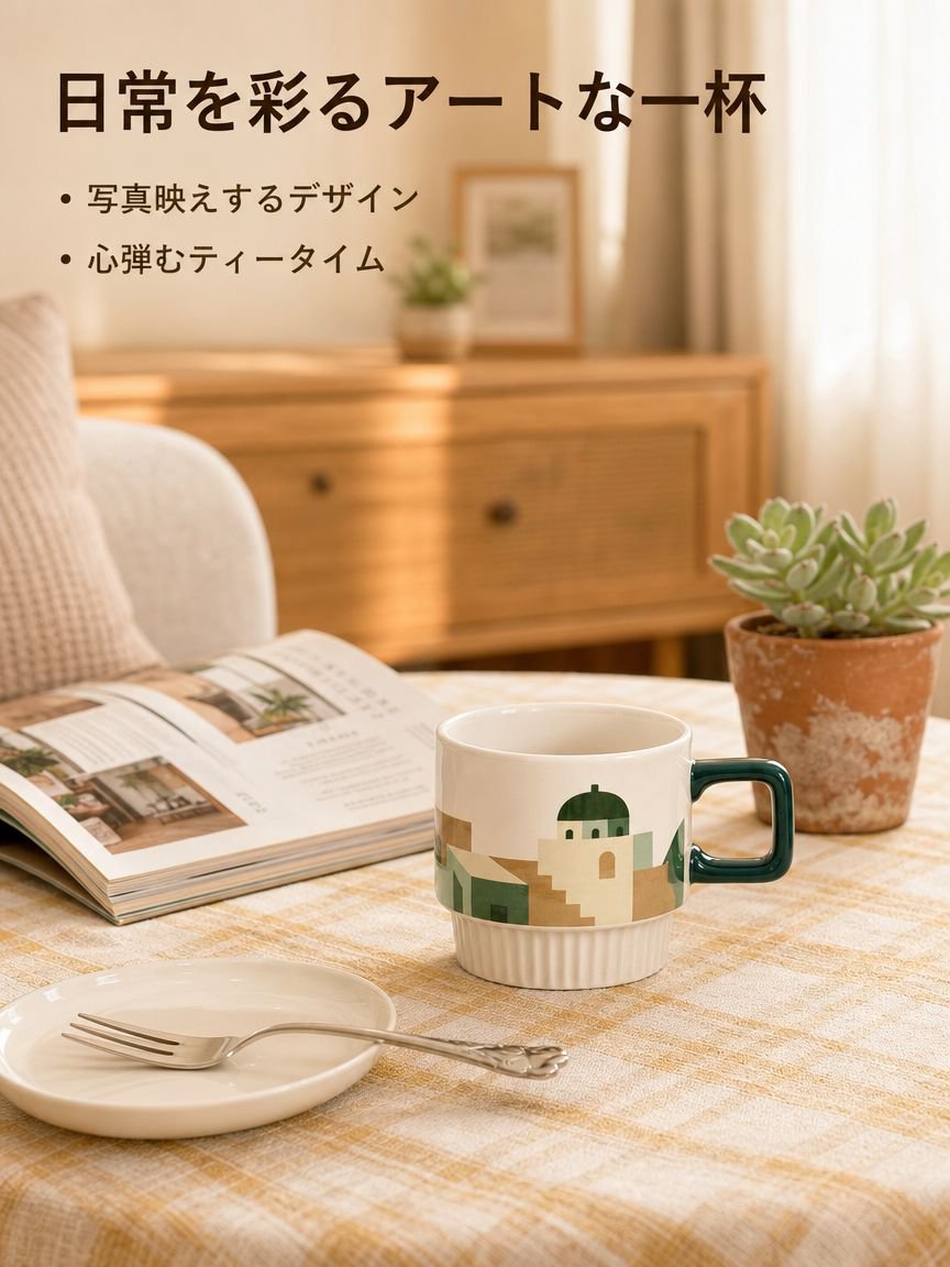 モランディ色のマグカップ
