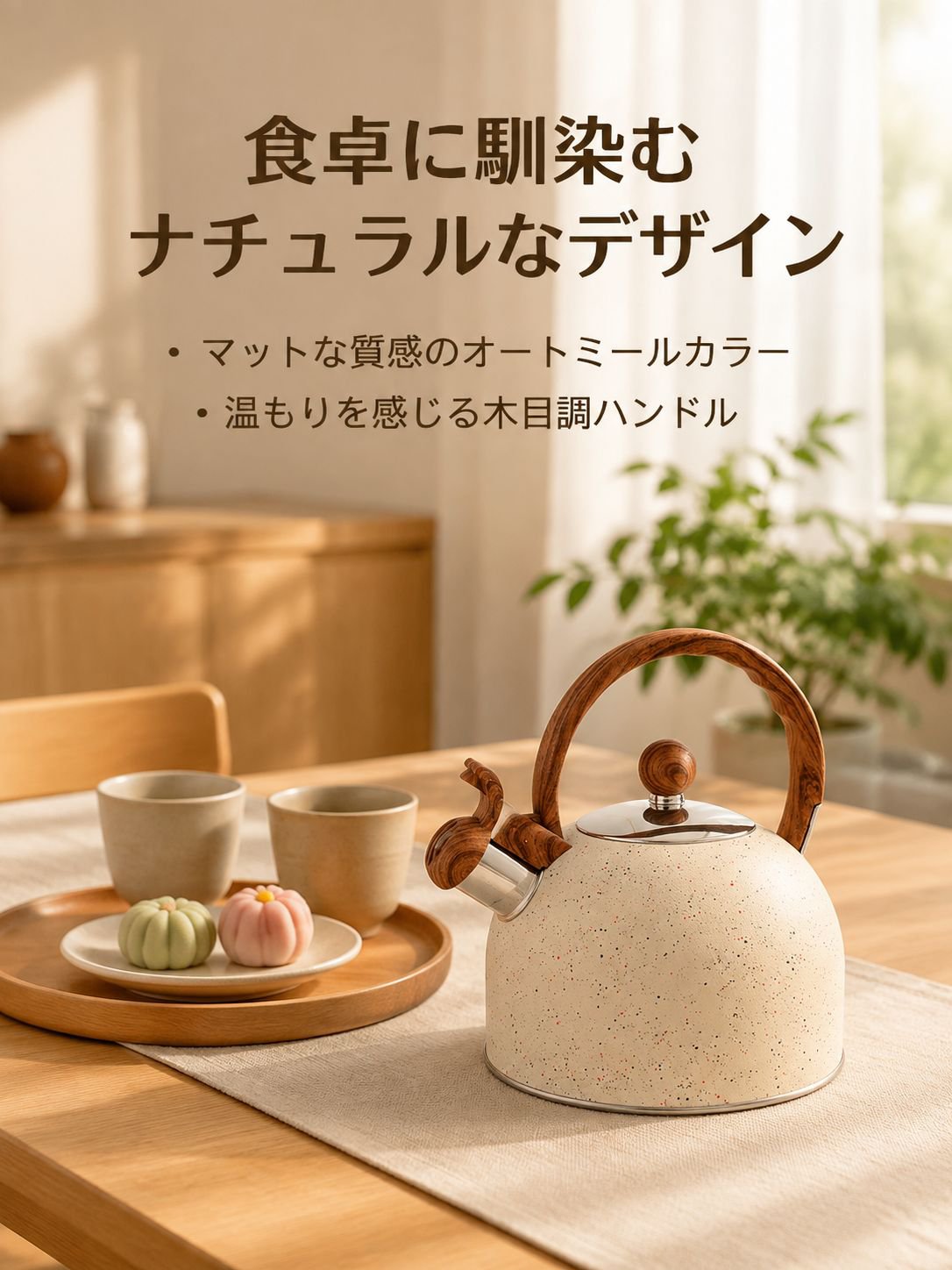 ステンレス製家庭用ケトル