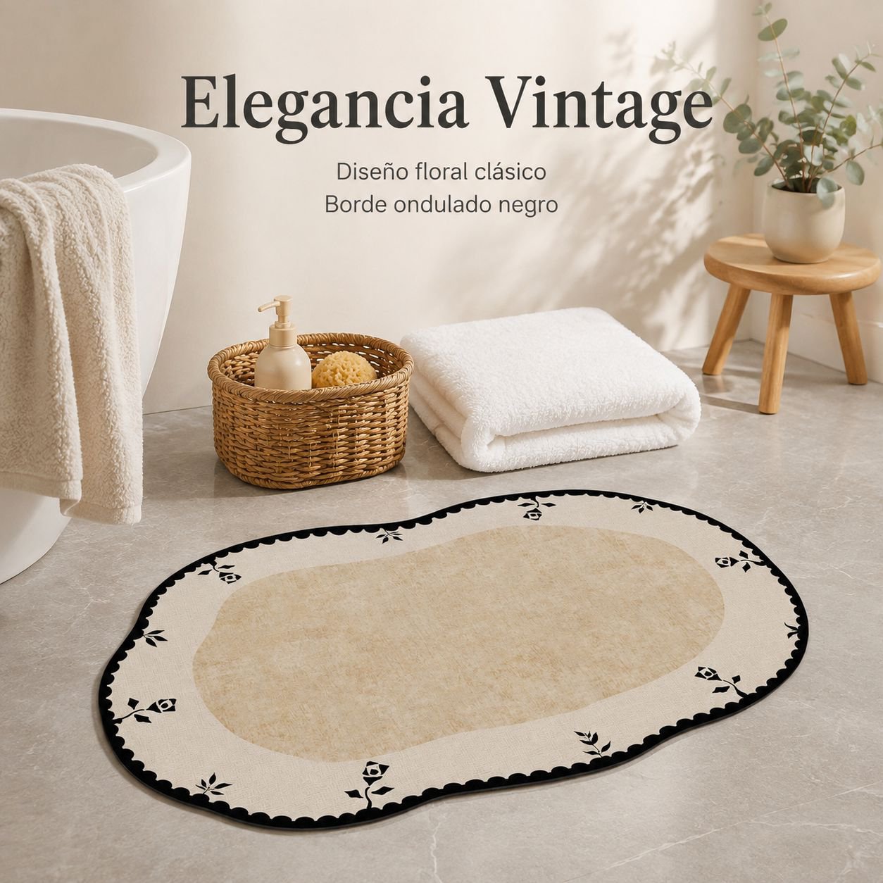Alfombrilla antideslizante de secado rápido con tierra de diatomeas absorbente para el baño