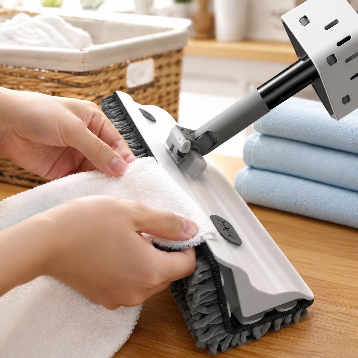 Easy-to-use hands-free mop for floors