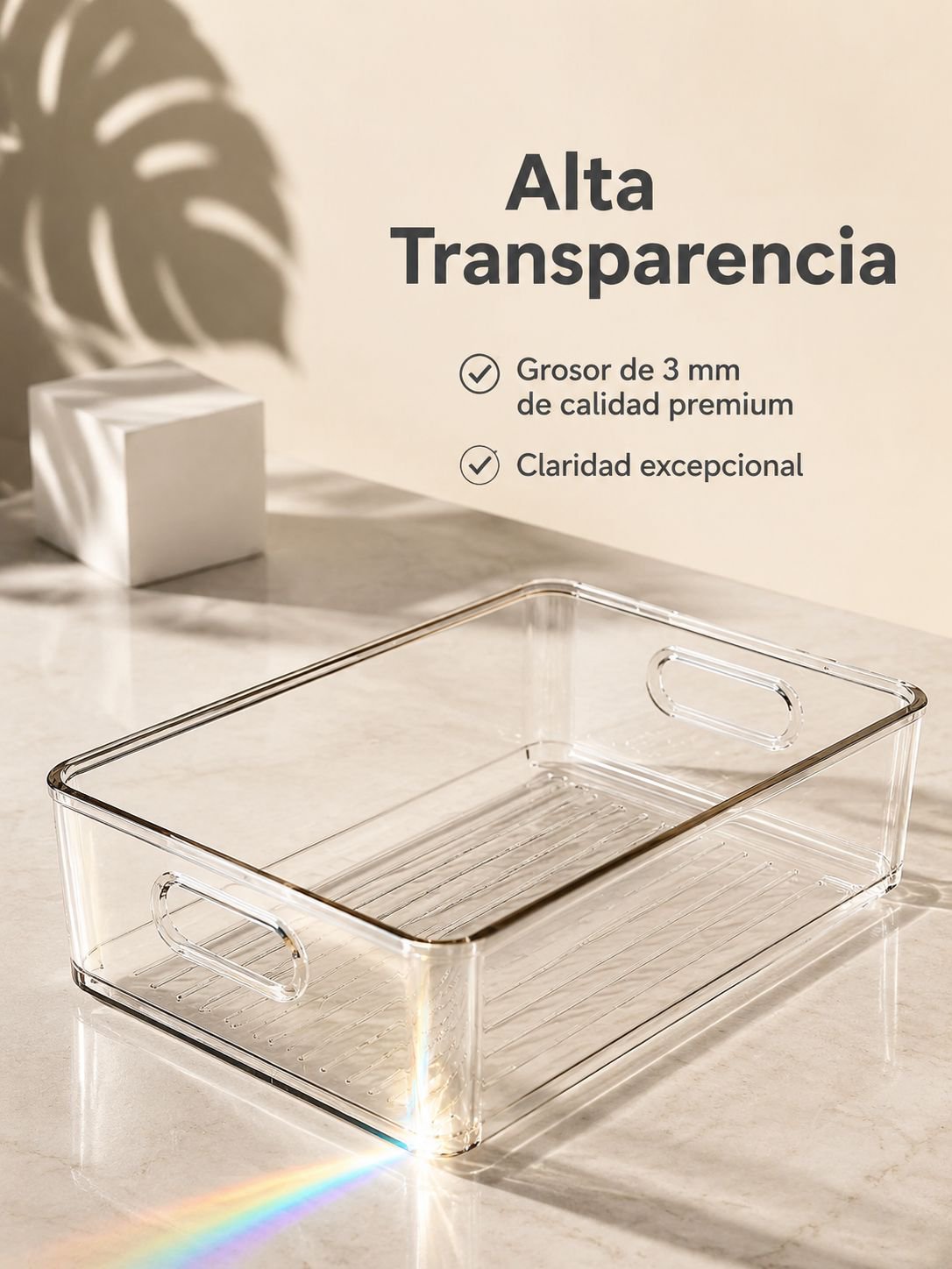 Caja de almacenamiento de acrílico transparente ideal para accesorios de oficina