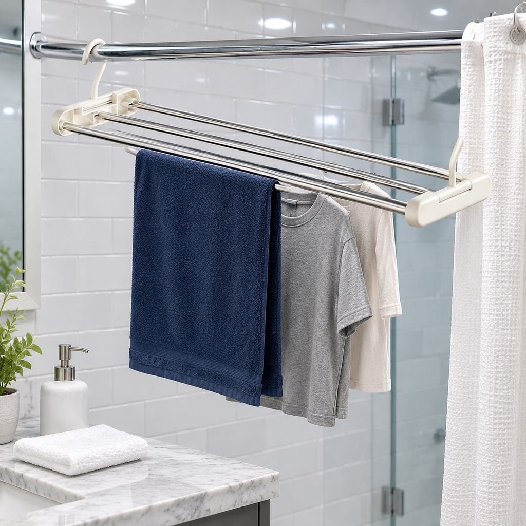 Extendable Stainless Steel Clothes Drying Rack