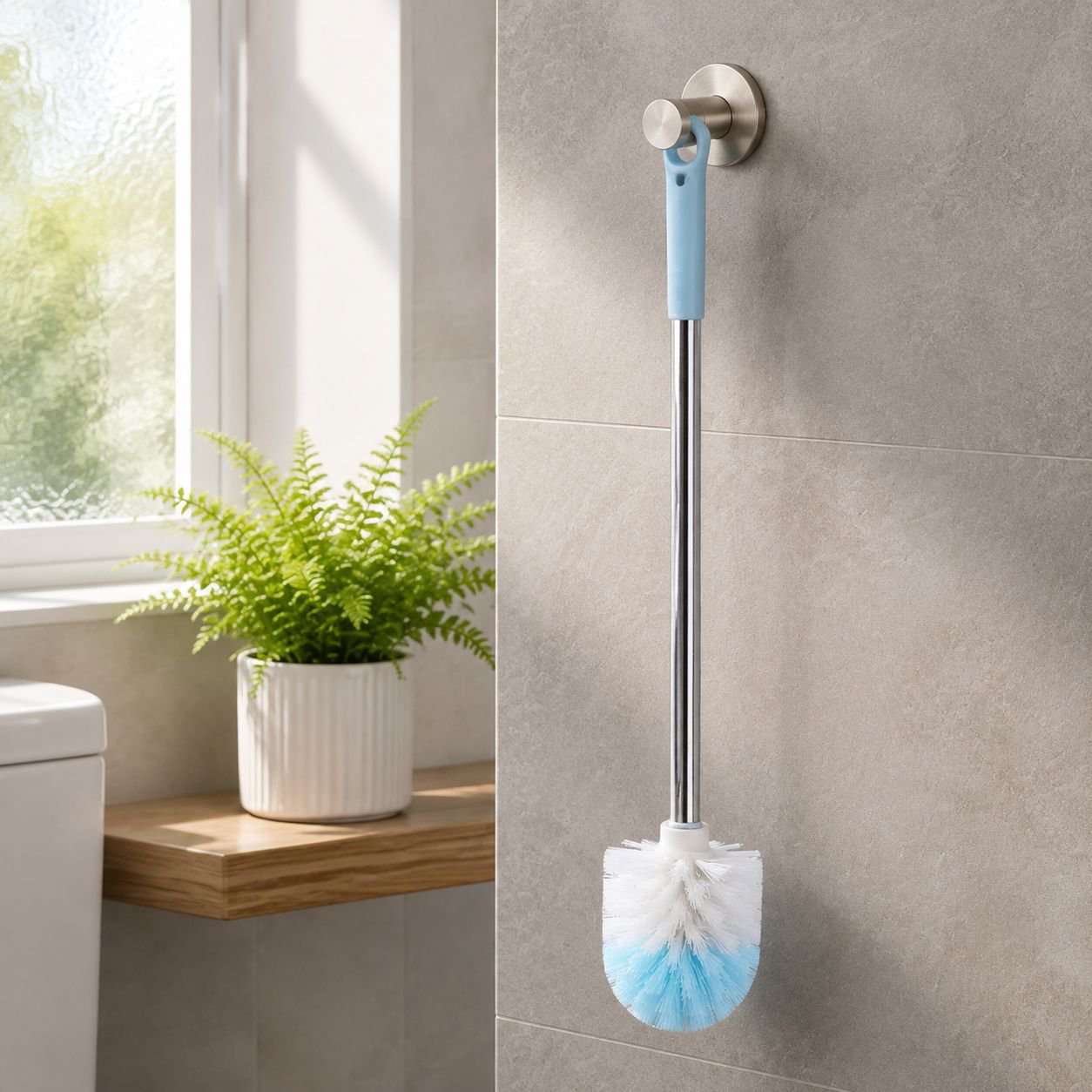 Toilet cleaning brush set for bathroom hygiene
