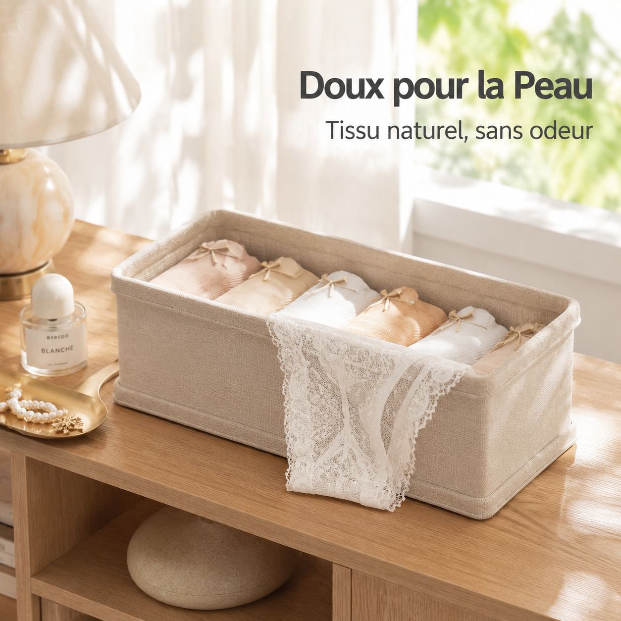 Boîte de rangement compartimentée pour sous-vêtements