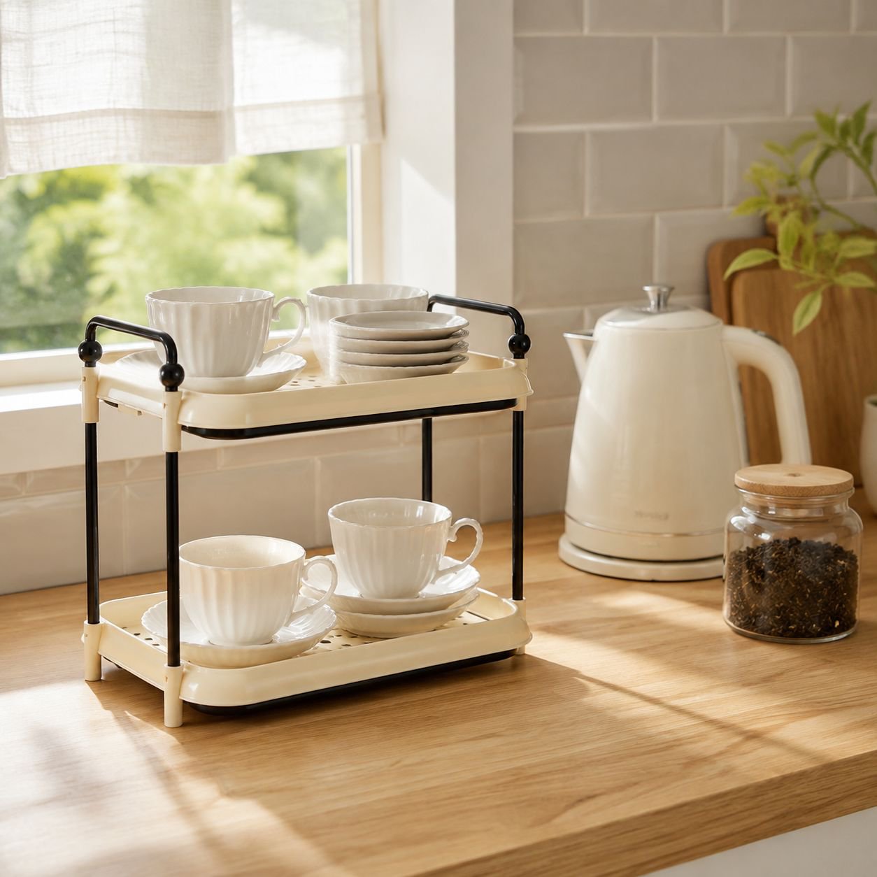 Desktop rack home kitchen cup storage rack living room bathroom drain rack multi-layer plastic stora