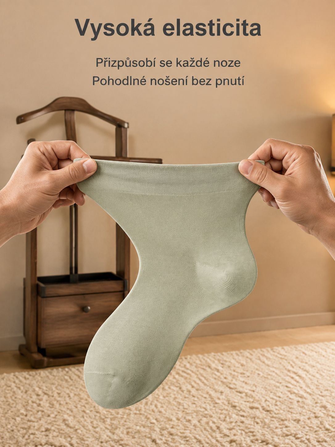 Pánské antibakteriální bavlněné ponožky