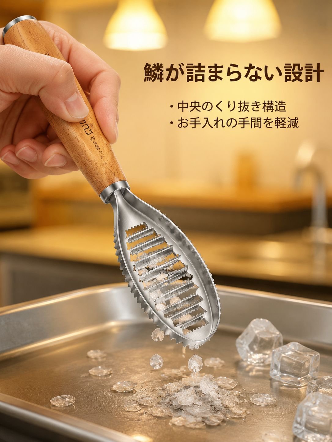 魚の鱗取り、家庭用鱗取りツール
