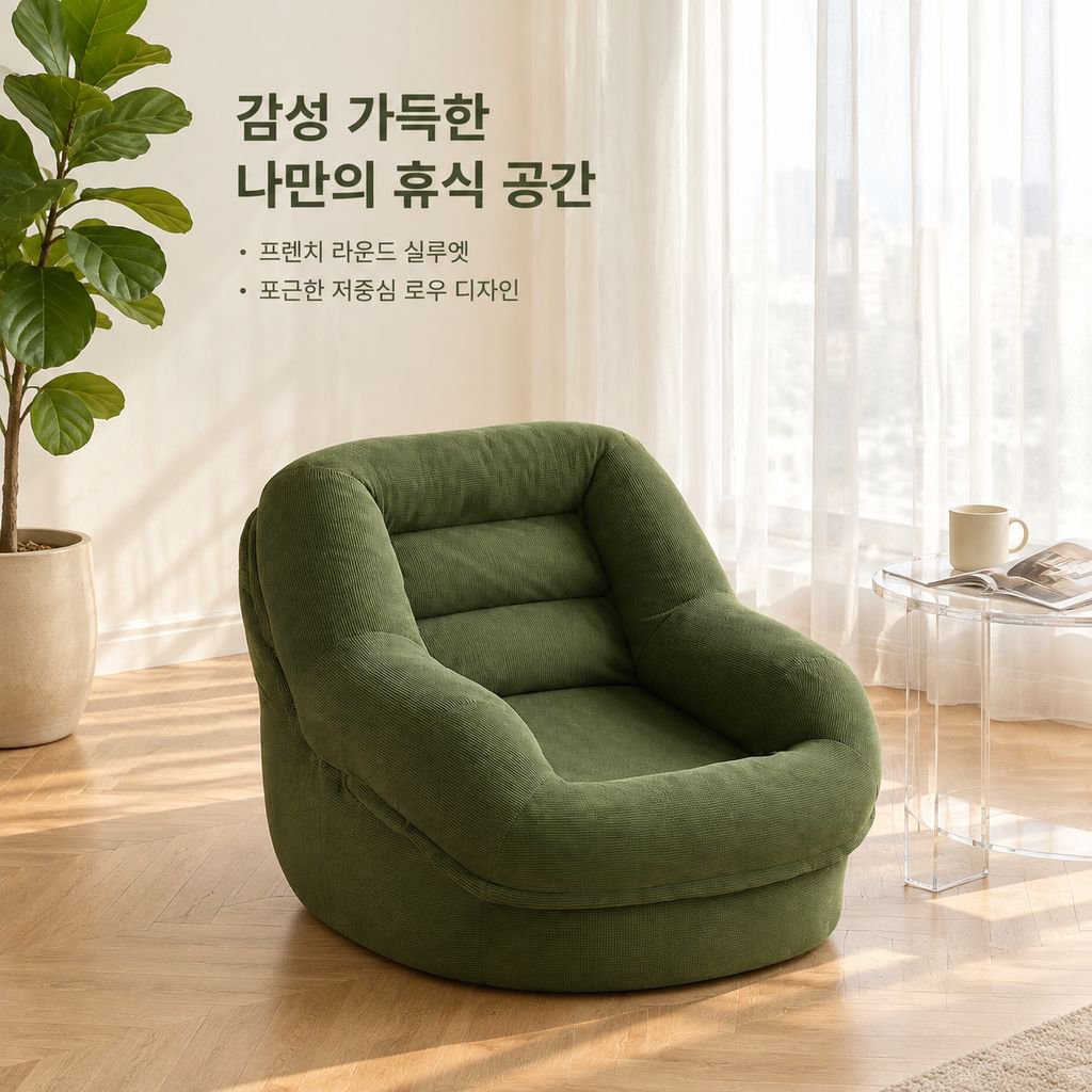 프렌치 1인용 라운지 체어 거실 침실 베란다 다다미 릴렉스 안락소파