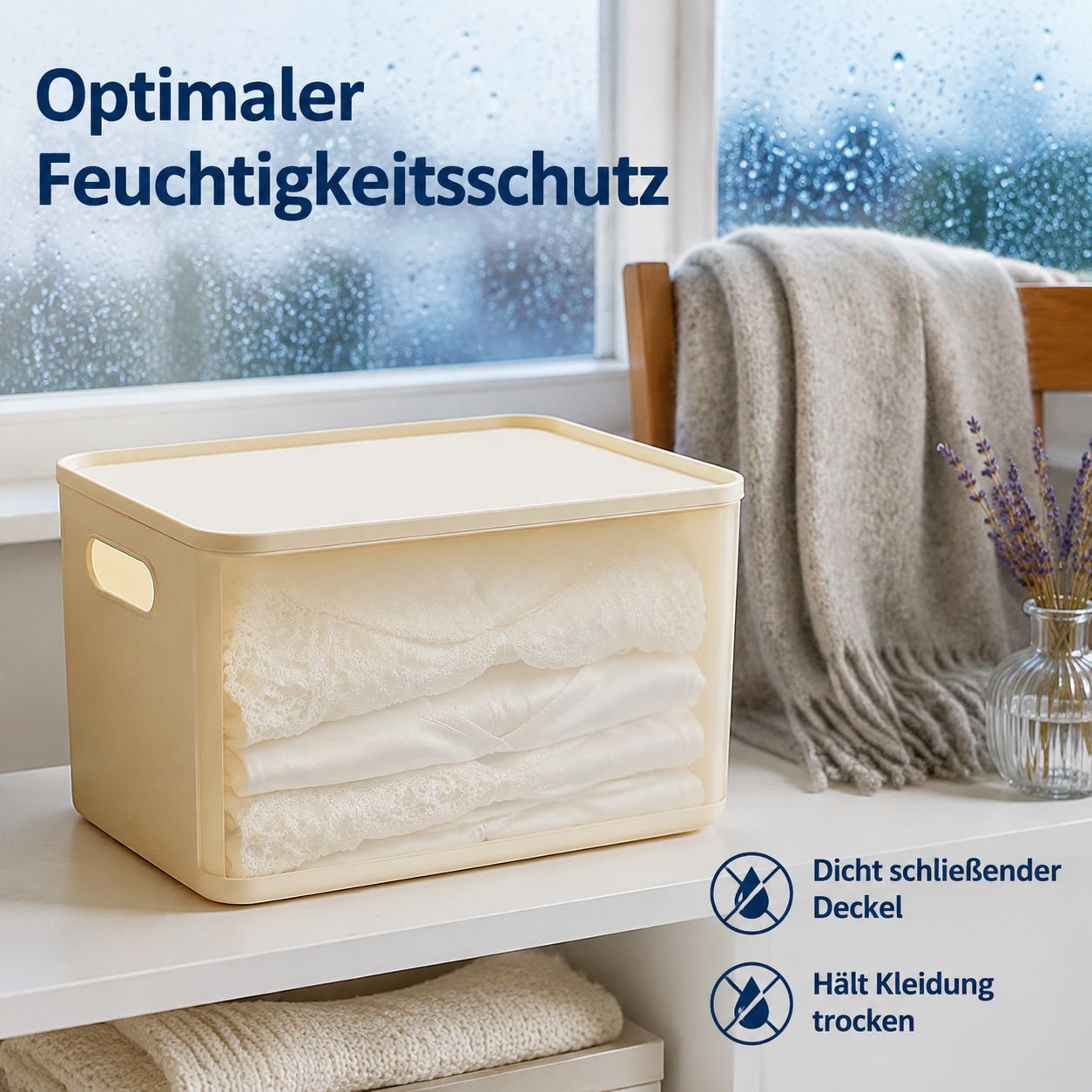 Große Aufbewahrungsbox mit Deckel