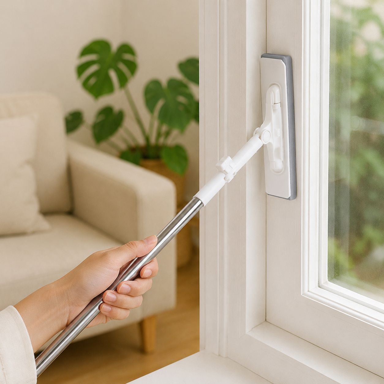 Three-color dual-omnidirectional glass cleaner
