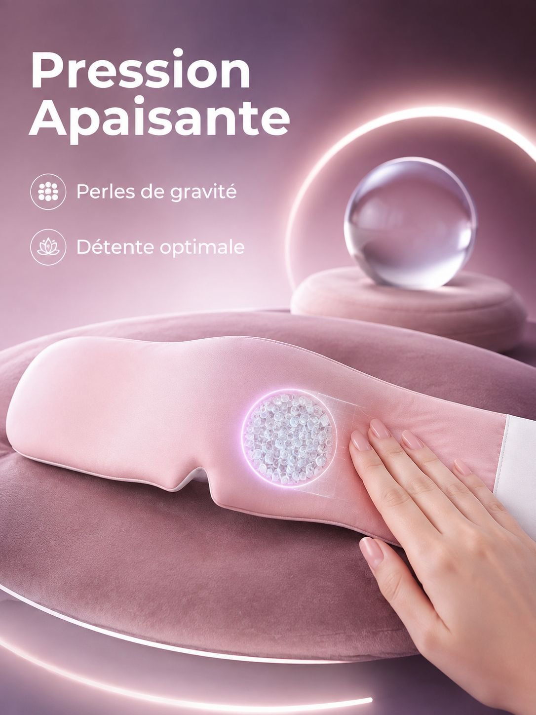 Masque pour les yeux technologique à double occultation, confort et sommeil réparateur