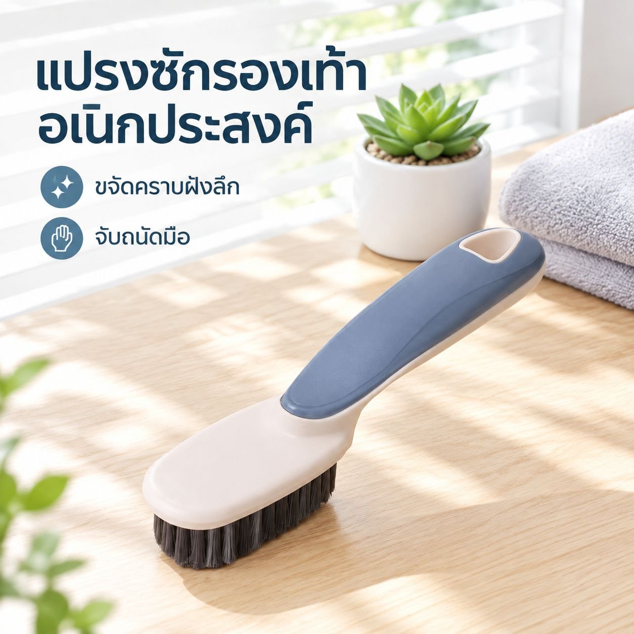 แปรงรองเท้าอเนกประสงค์ขนแข็งสำหรับทำความสะอาด
