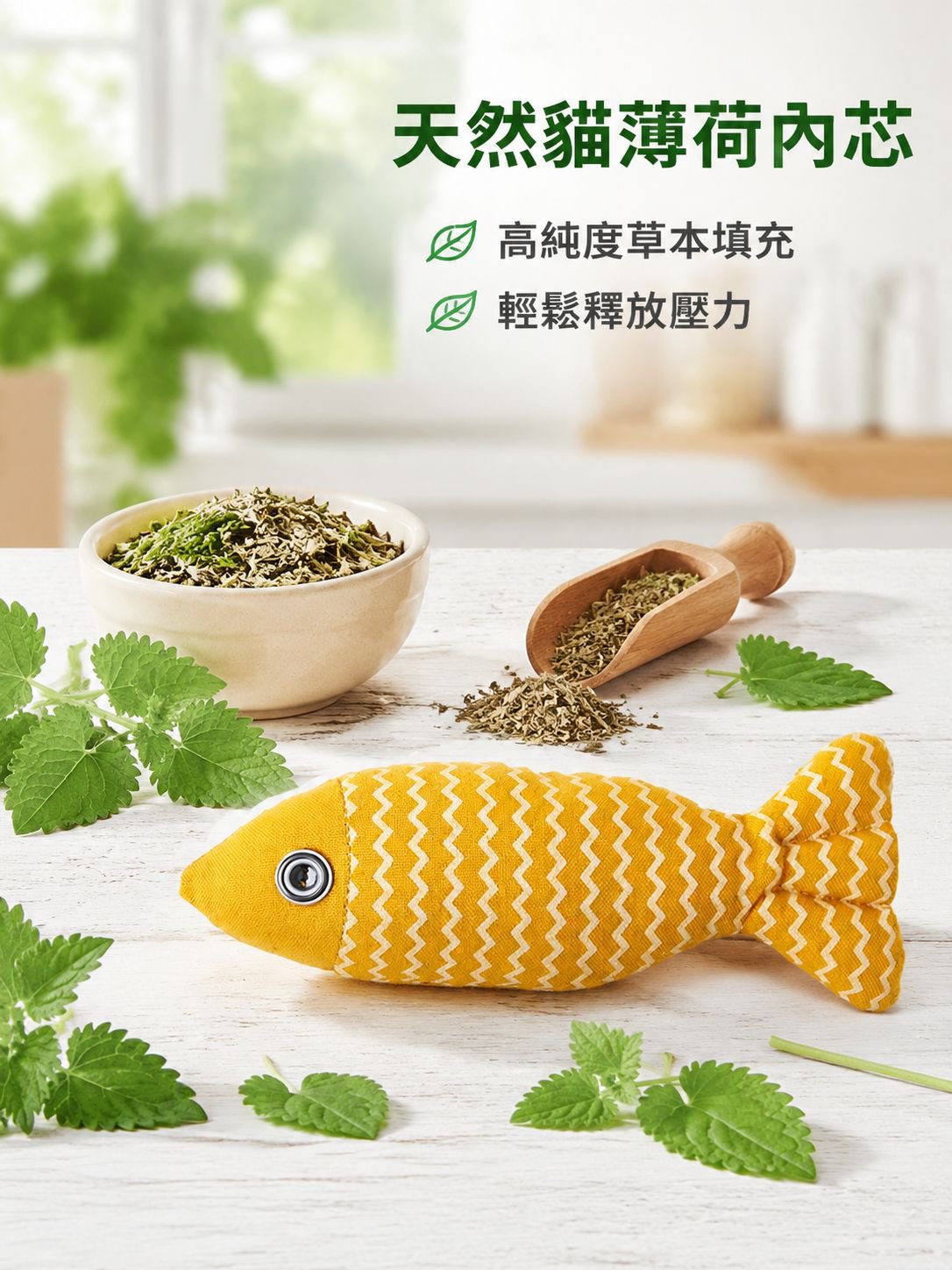 貓咪貓薄荷魚玩具