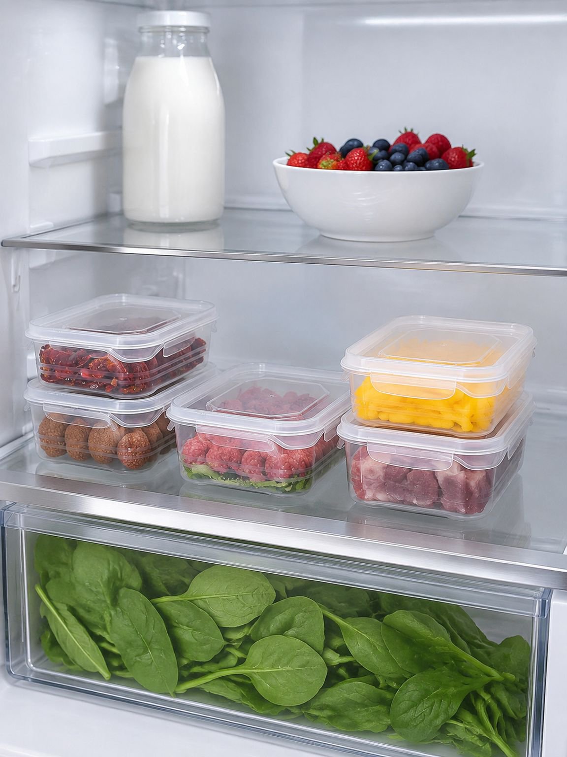 Lebensmittelechte PP Frischhaltebox, Aufbewahrungsbox für Kühlschrank und Küche