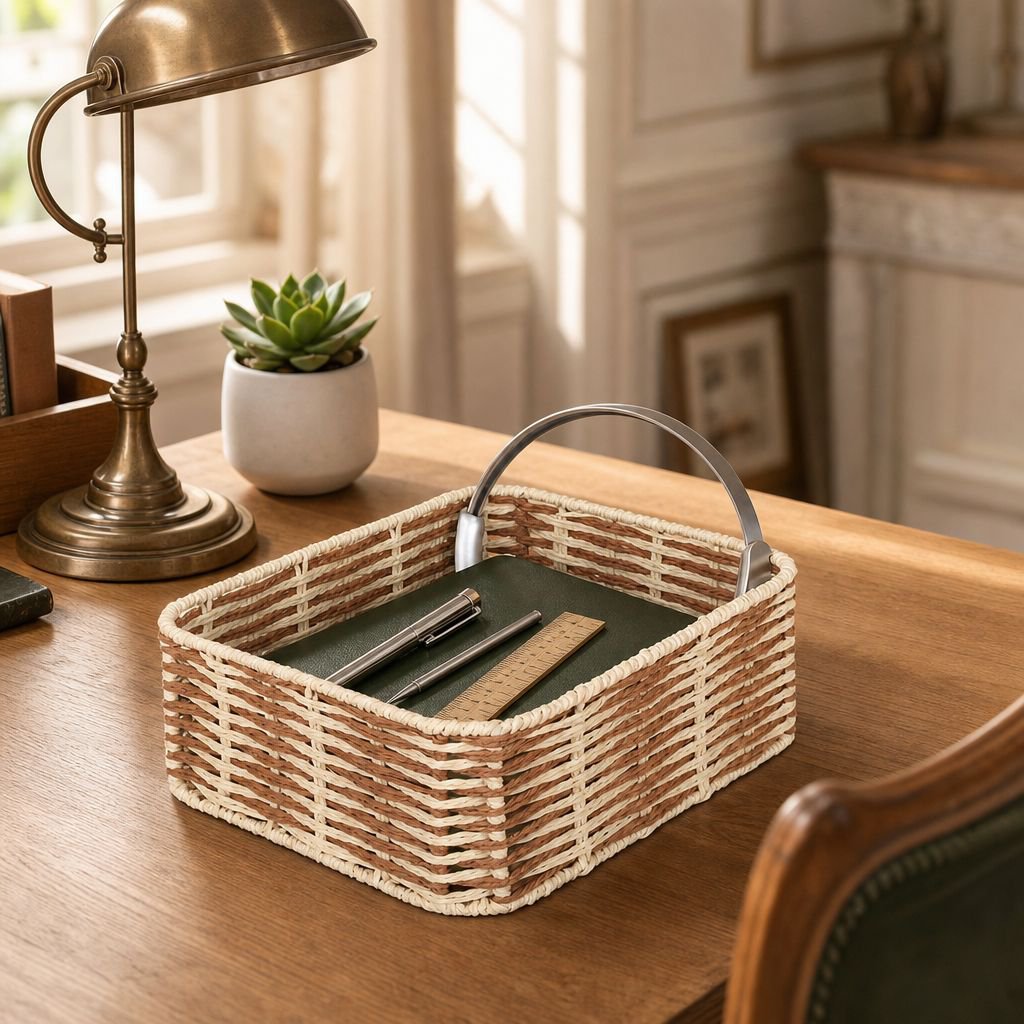 Panier de rangement rectangulaire pour bureau