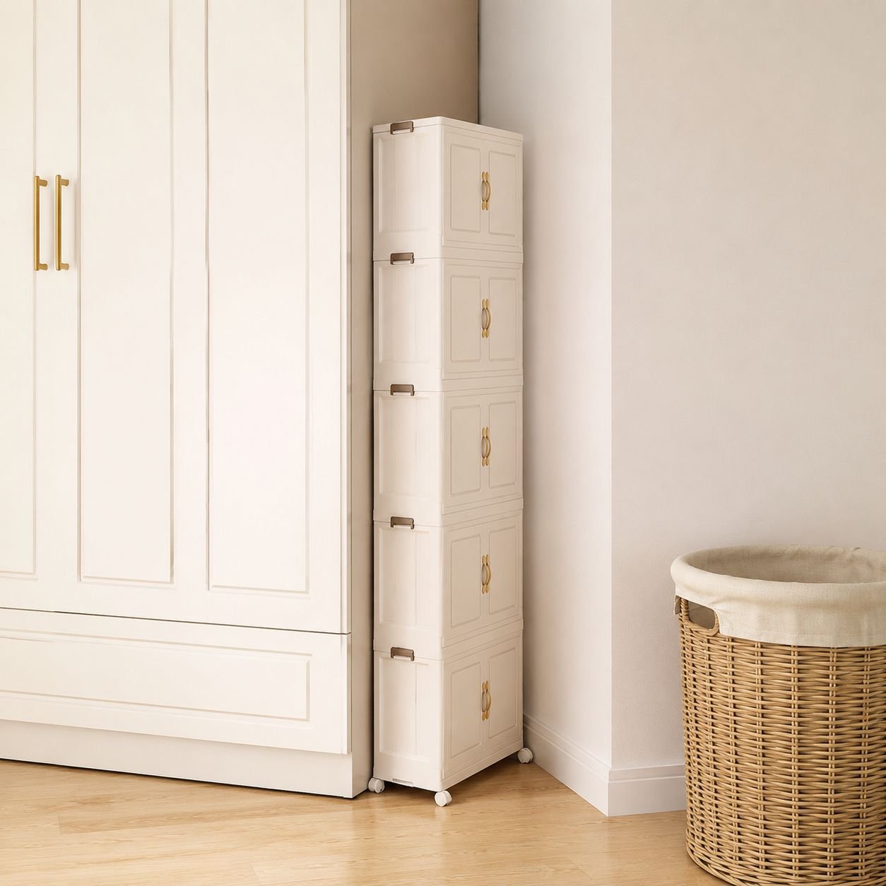 Foldable Multi-layer Storage Unit, Sleek and Durable for Versatile Organization