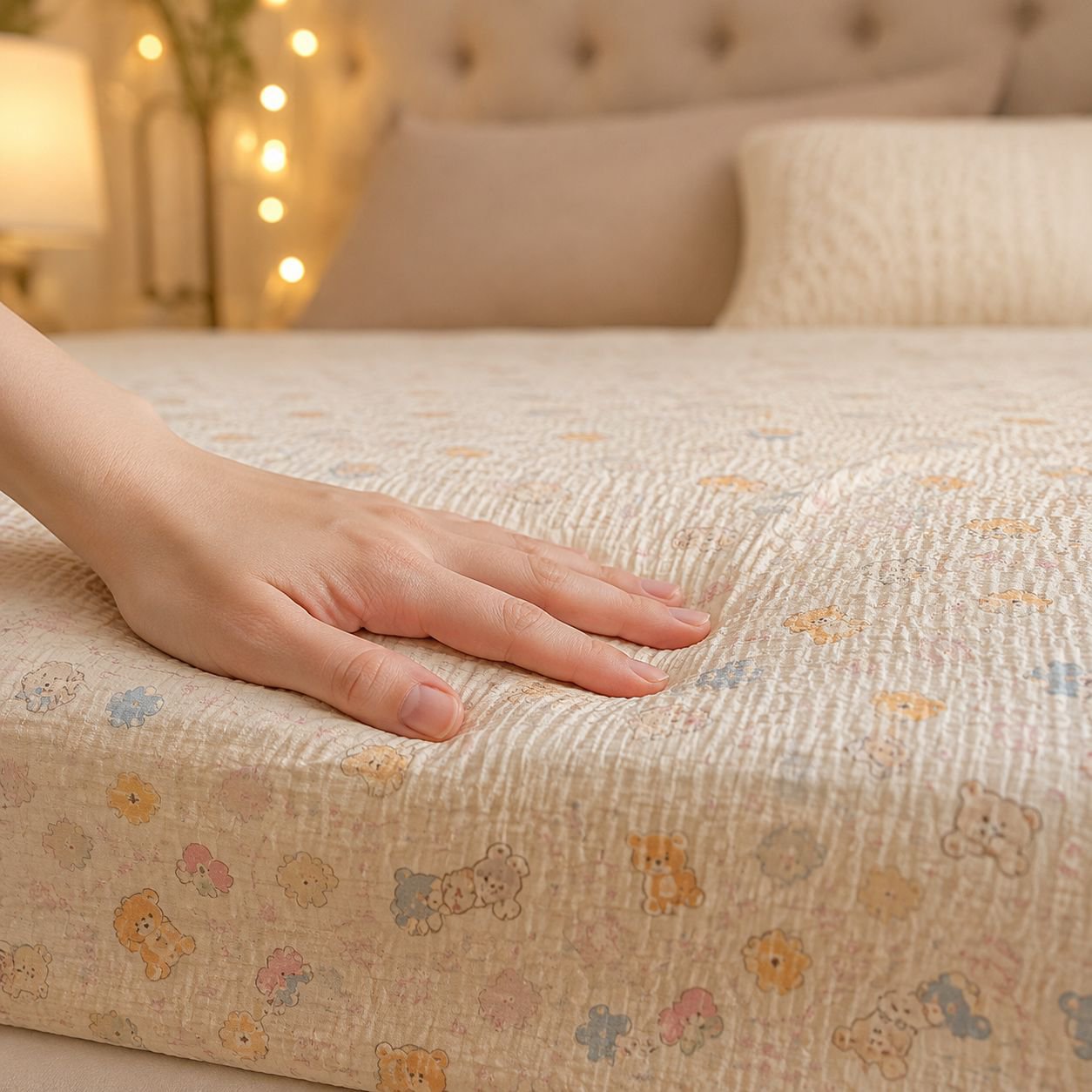 Easy storage bed skirt and sheet for organized bedrooms