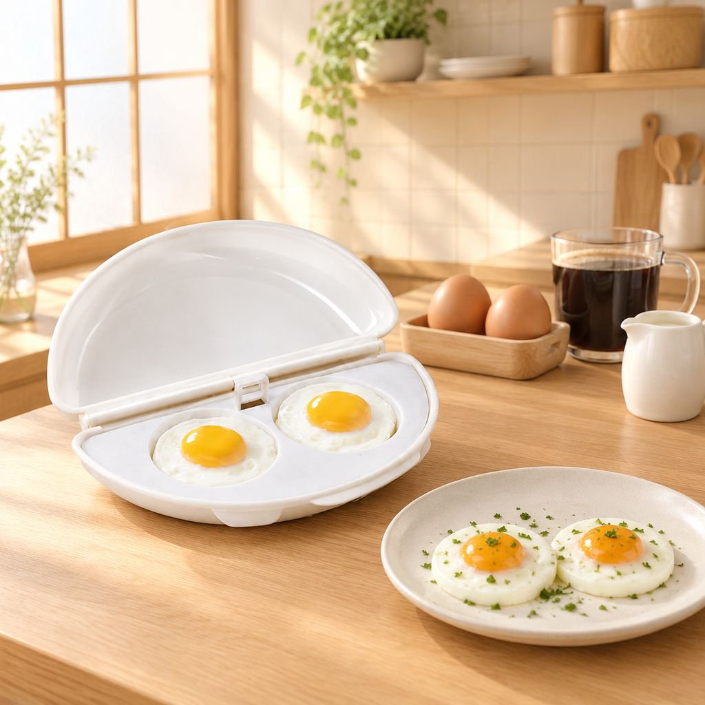 電子レンジ用卵調理器 オールインワン卵調理器 プラスチック製 簡単・スピーディーな朝食マシン