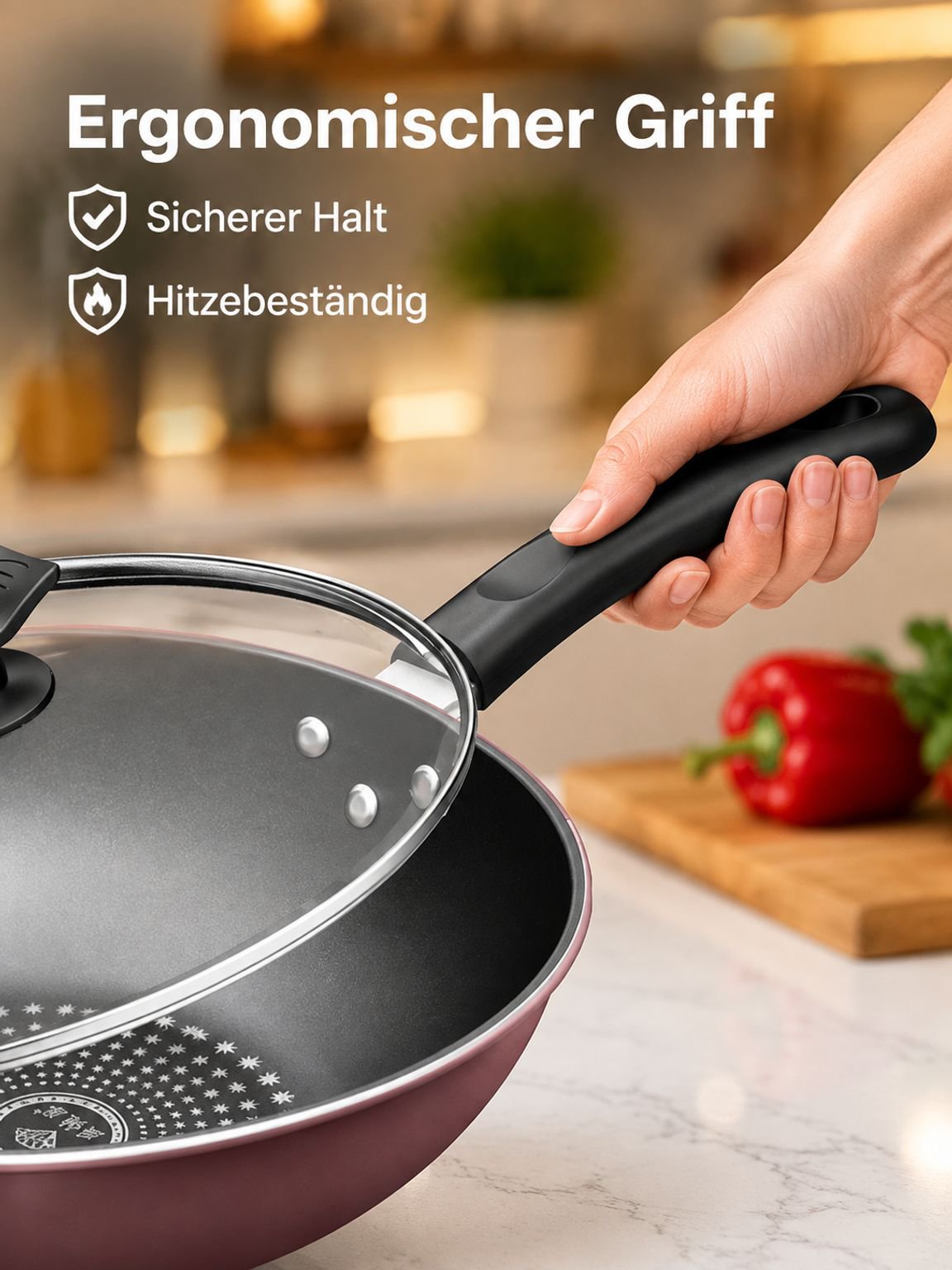 Diamantbeschichteter Antihaft-Wok