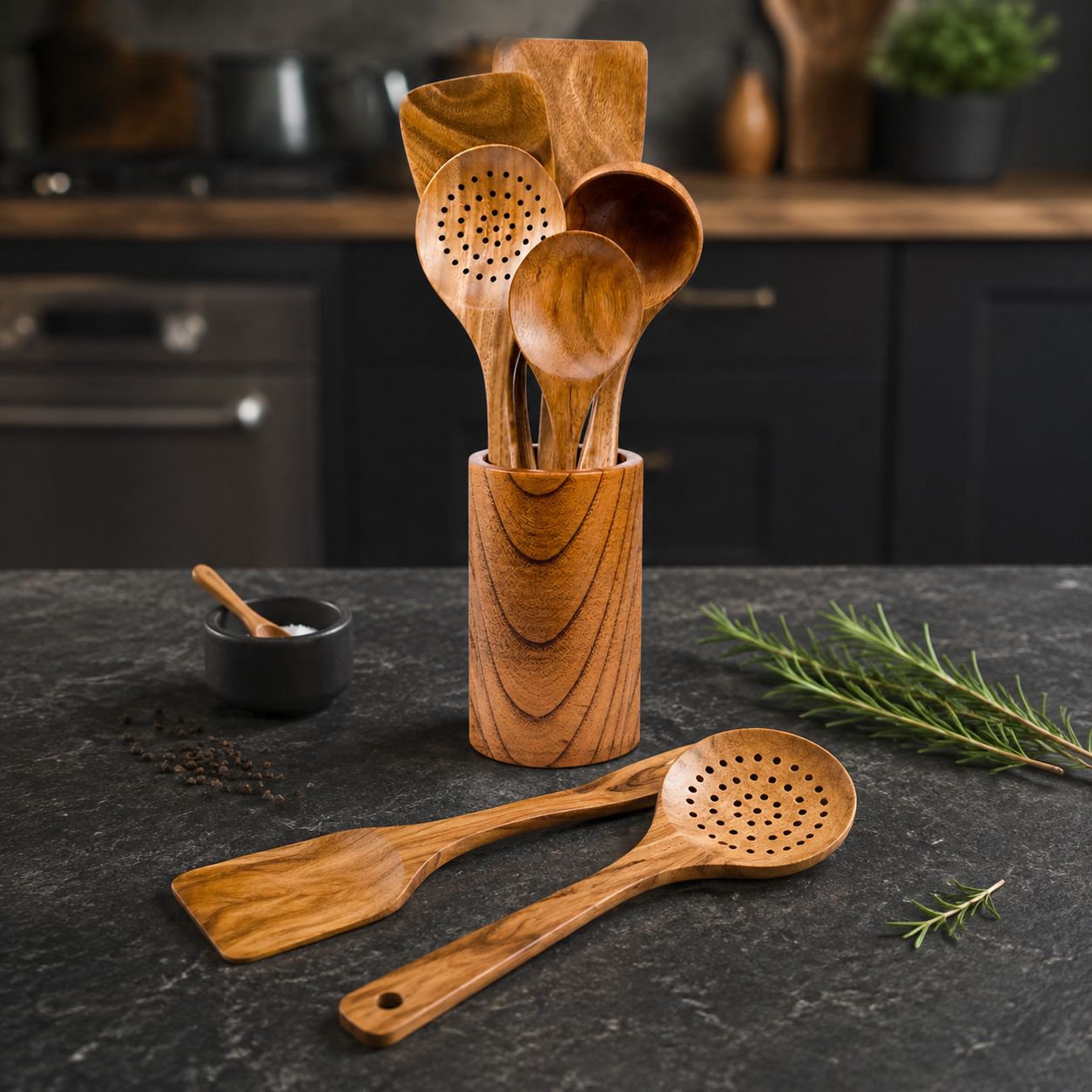 Wooden Cooking Utensil Set