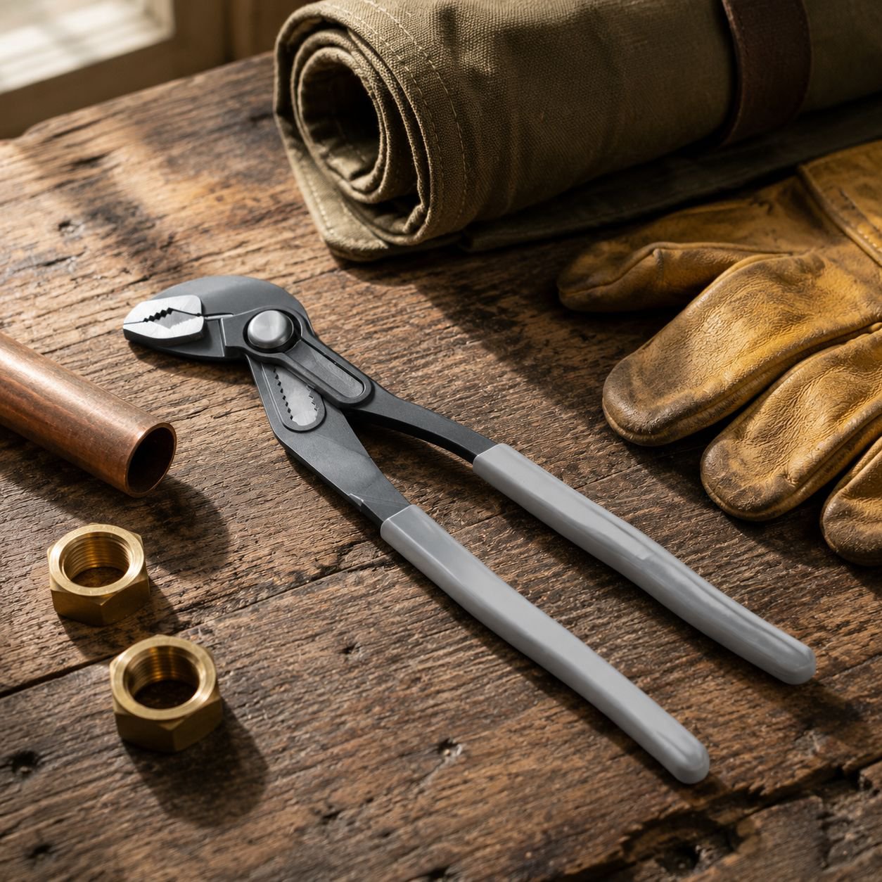 Llave para tubos doméstica multifuncional