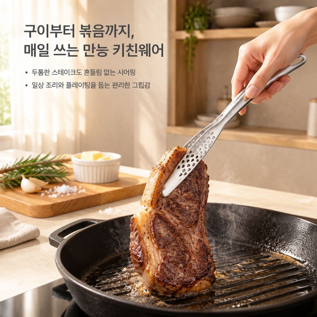 316 스테인리스 고기집게 바베큐 스테이크 샤브샤브 주방 음식집게