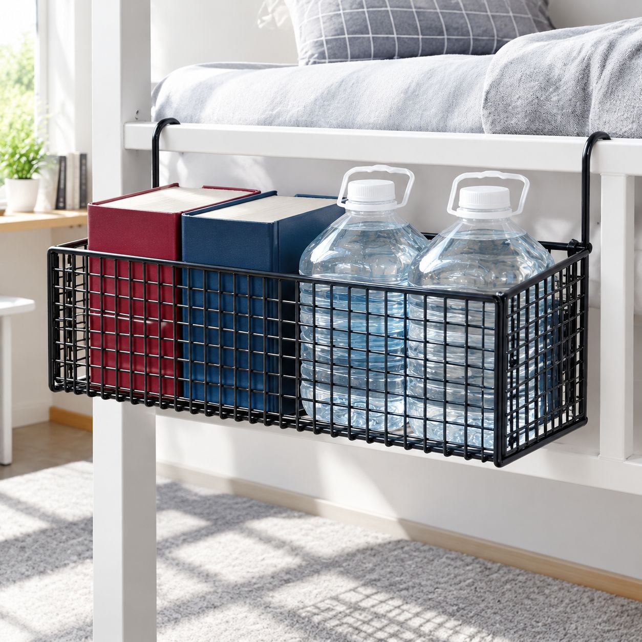Bedside Organizer Rack, No-Drill Installation