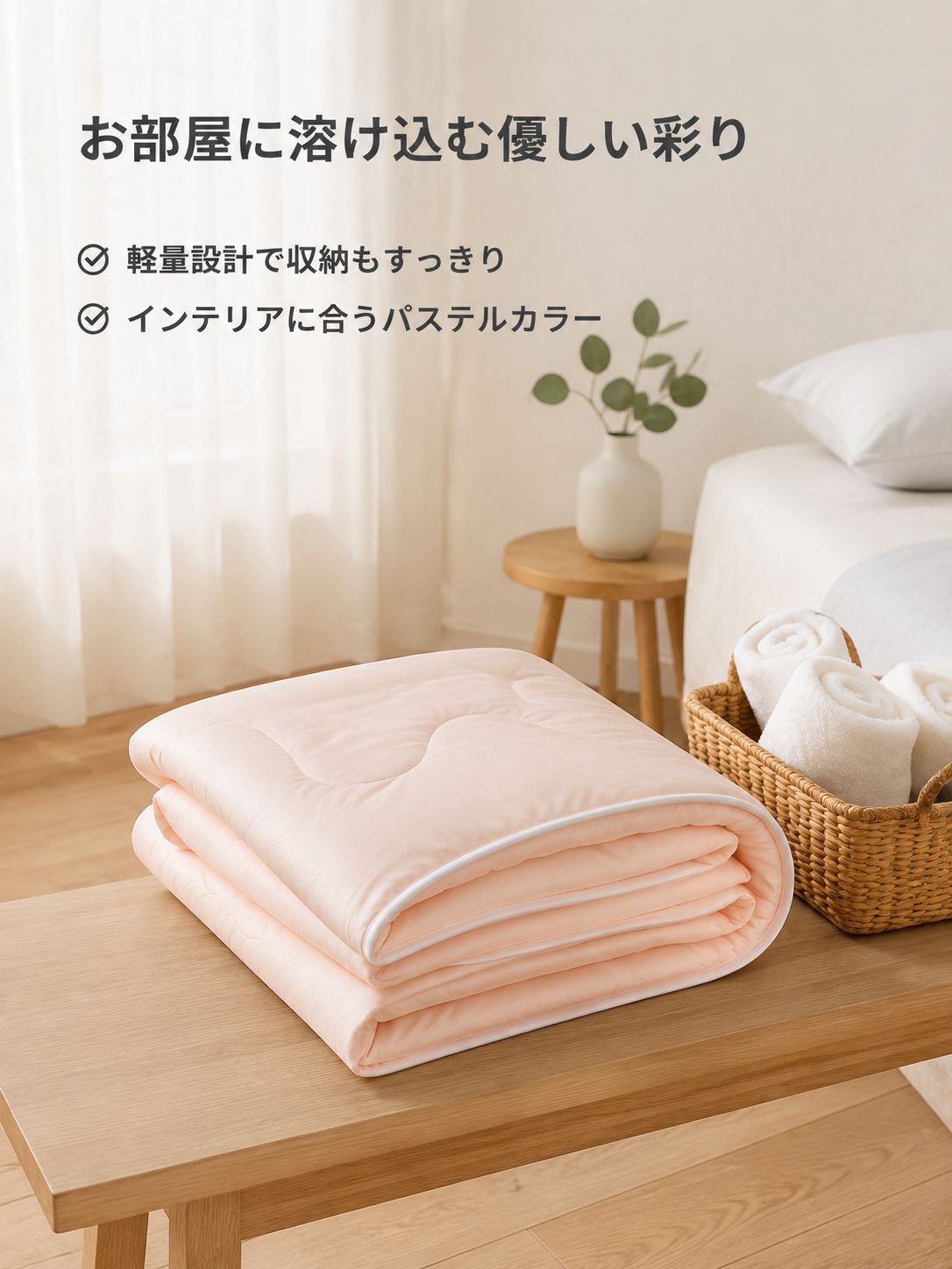 洗濯機で洗えるアイスシルク掛け布団