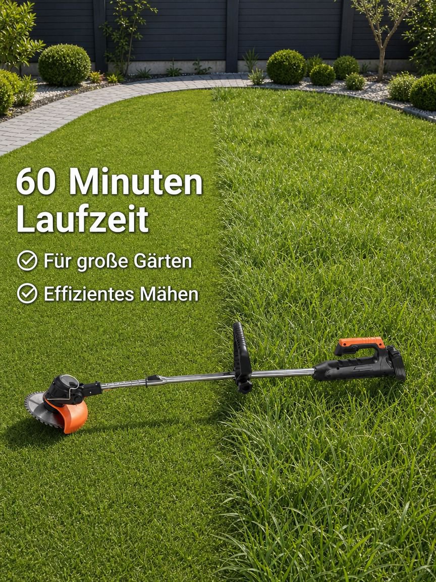 Zusammengeklappter Rasenmäher für einfachen Transport
